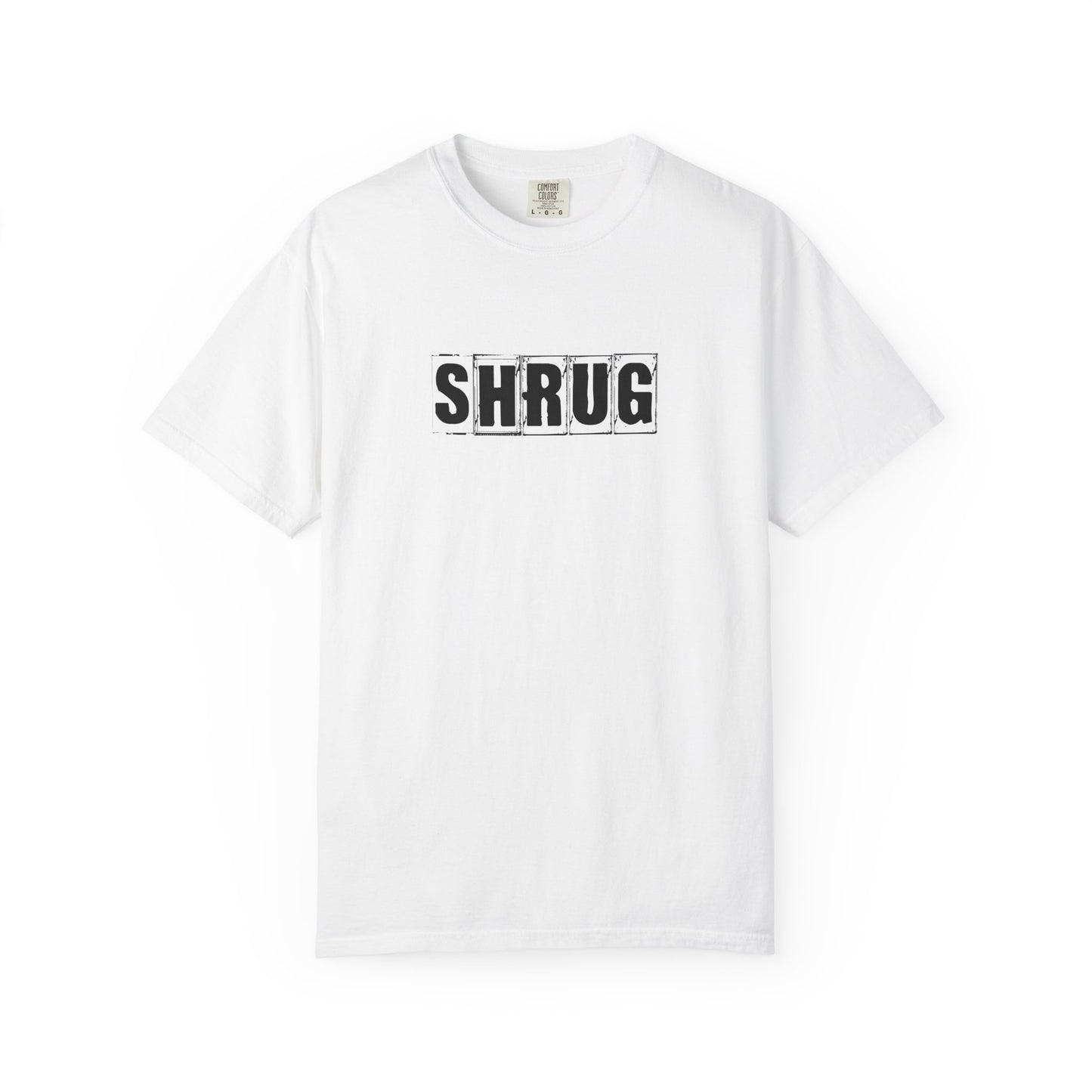 D1)  SHRUG Black Print  T-Shirt