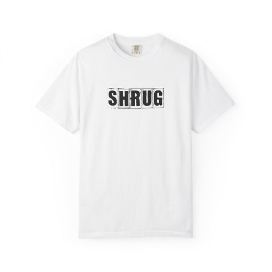 D1)  SHRUG Black Print  T-Shirt