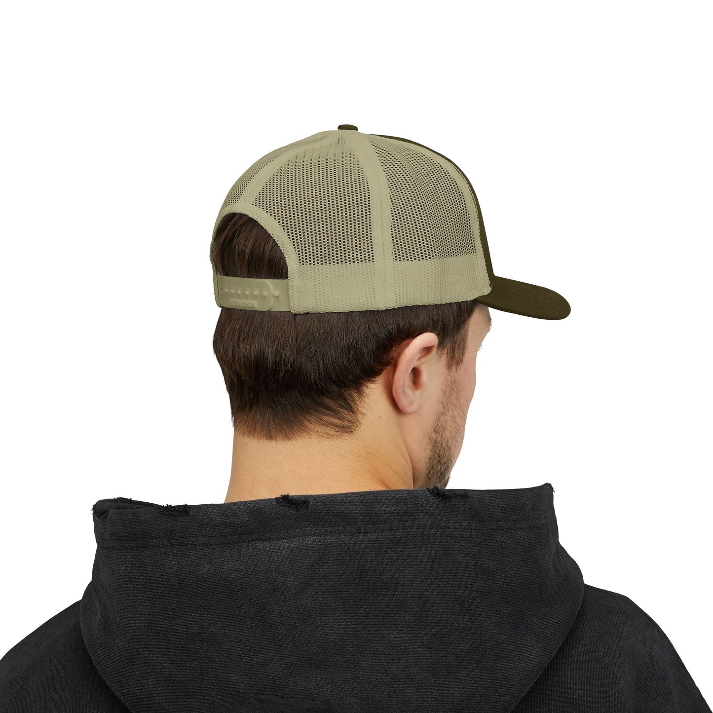 B5) Shrug. Trucker Hat – Casual Snapback Mesh Cap