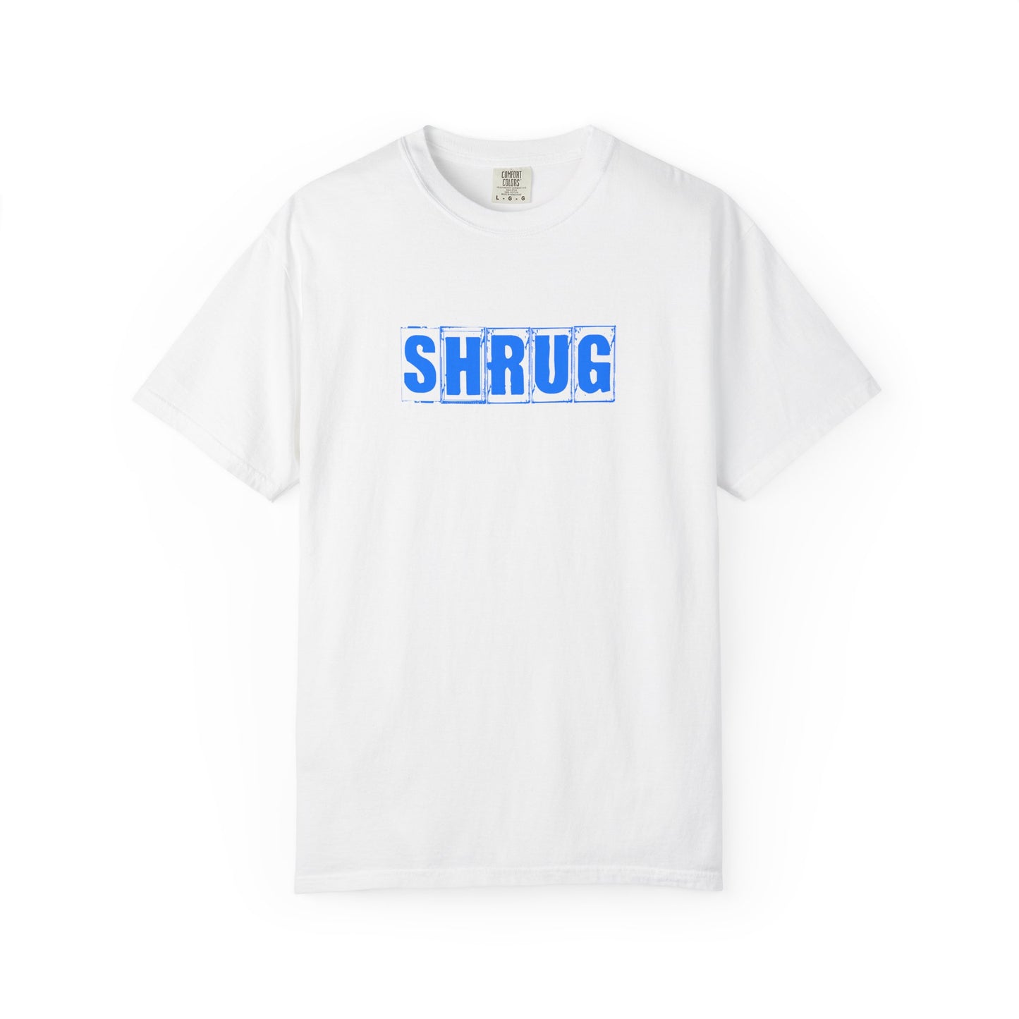 C8) SHRUG Blue Print  T-Shirt
