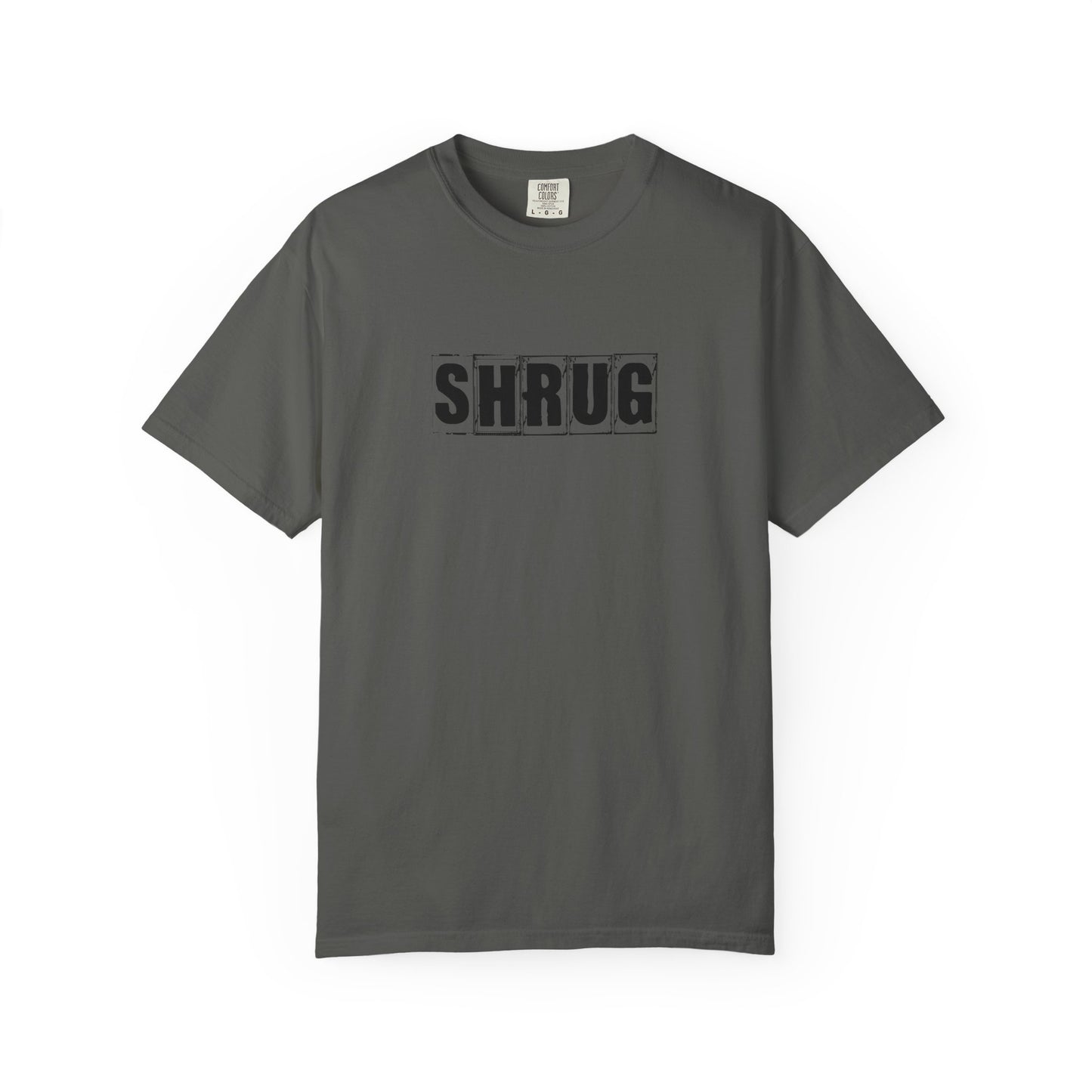 D1)  SHRUG Black Print  T-Shirt
