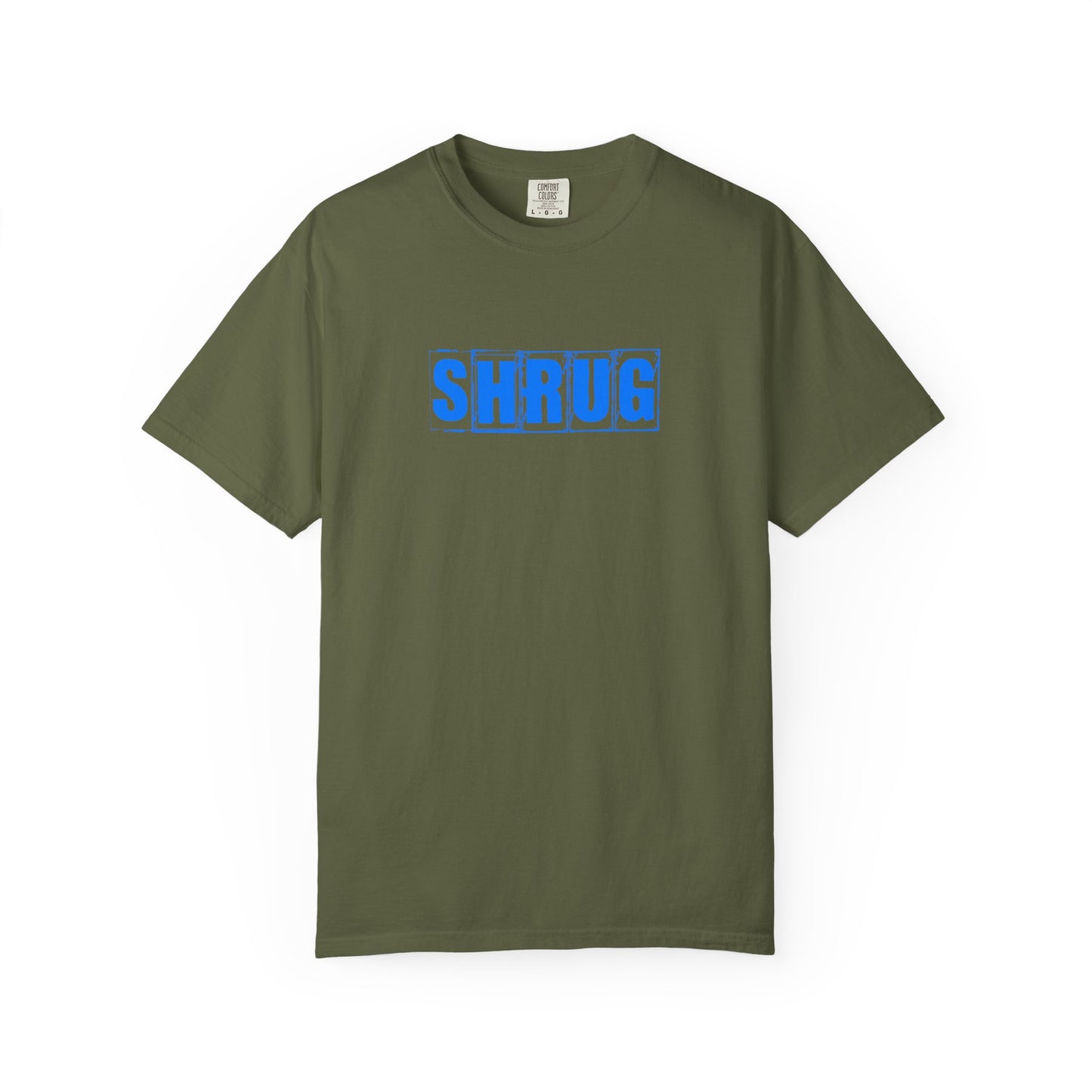 C8) SHRUG Blue Print  T-Shirt