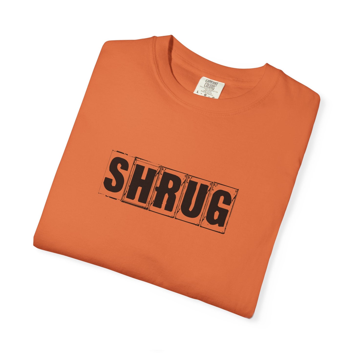 D1)  SHRUG Black Print  T-Shirt