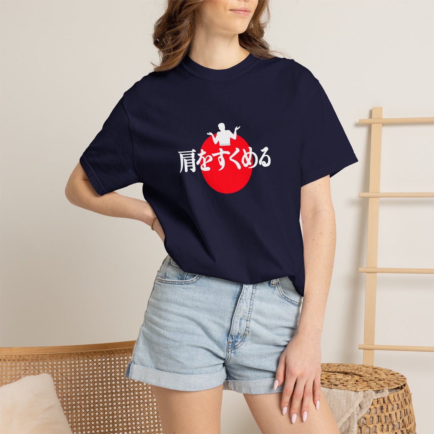 B8) Japanese Sunset Shrug - Shrug Graphic T-Shirt