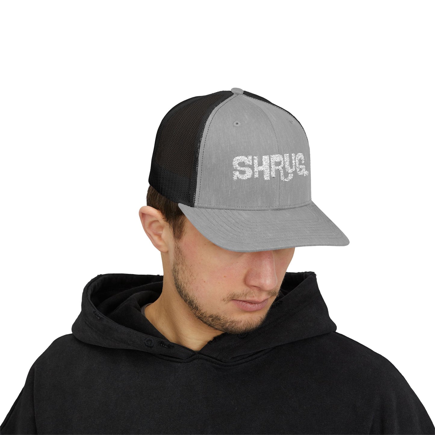K) Shrug. Trucker Hat – Casual Snapback Mesh Cap