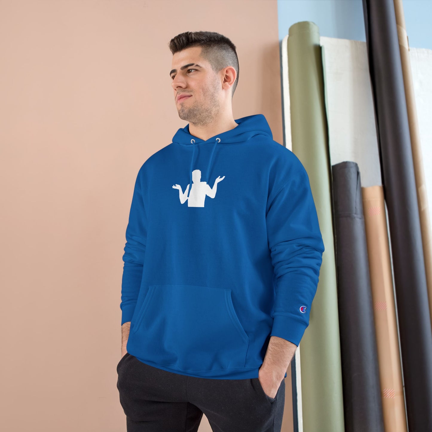 B3) Shrug Sound Studio - Casual Champion Pullover Hoodie