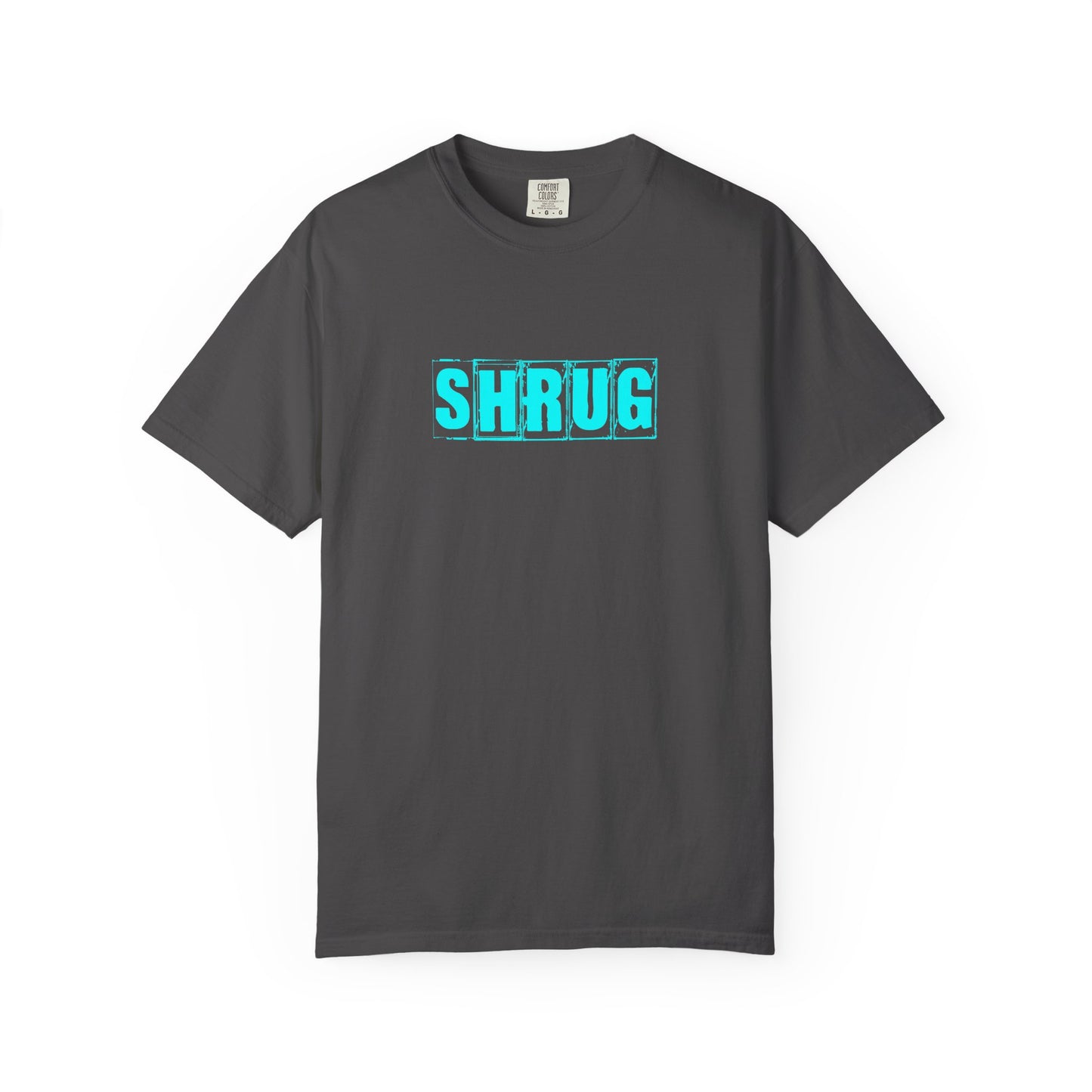 D2)  SHRUG Aqua Print T-Shirt