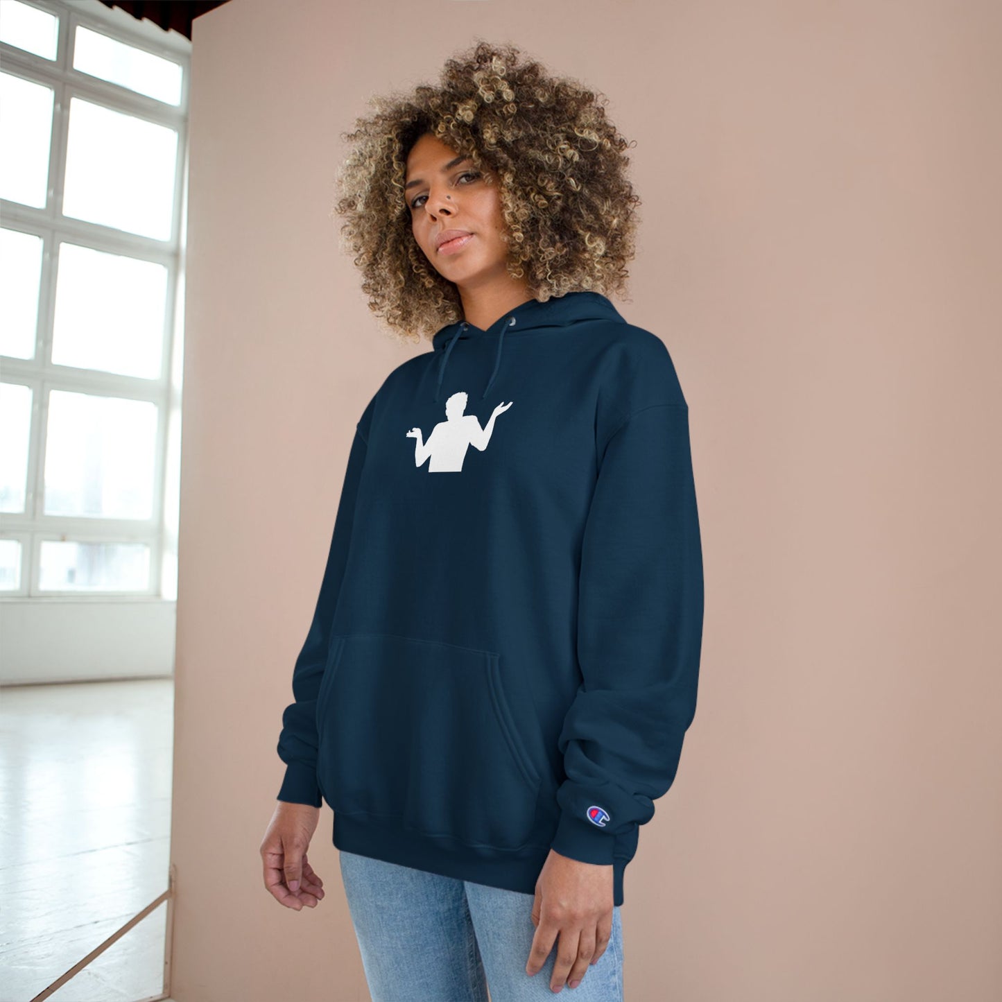 B3) Shrug Sound Studio - Casual Champion Pullover Hoodie