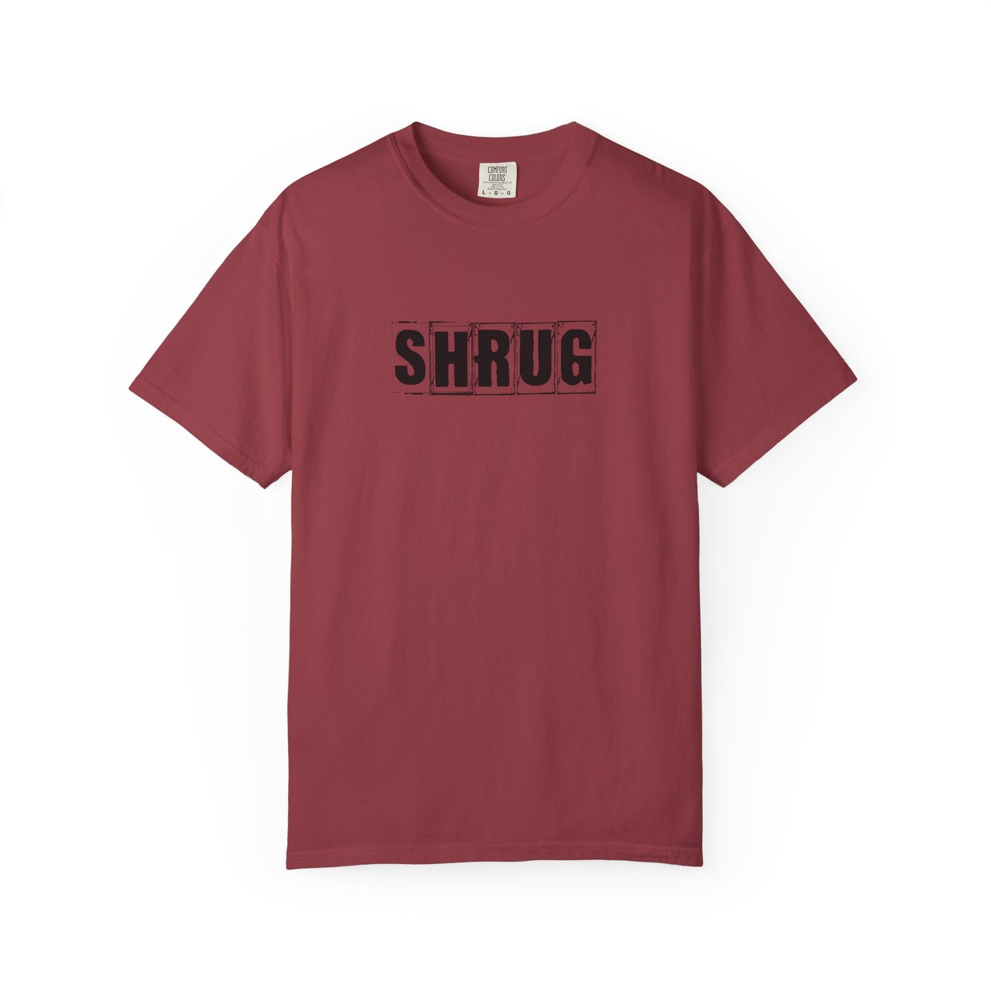 D1)  SHRUG Black Print  T-Shirt