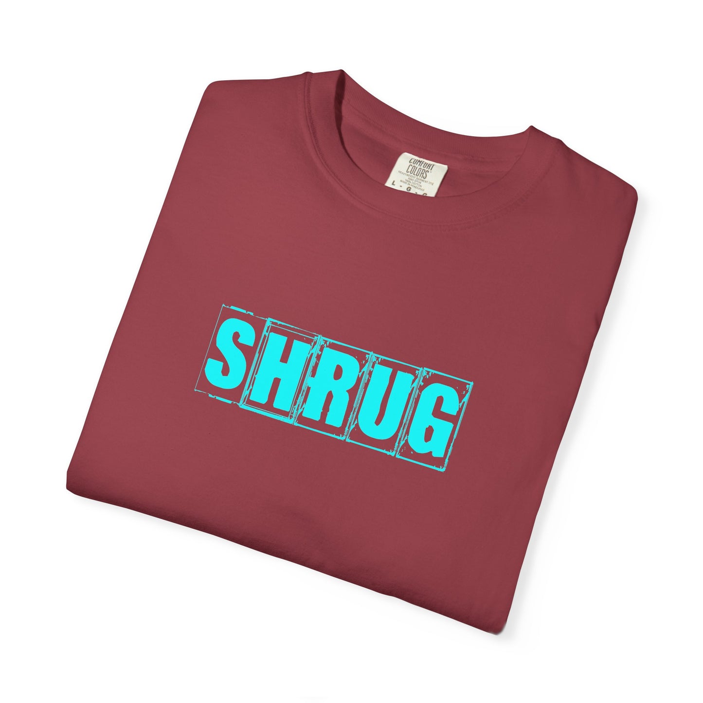 D2)  SHRUG Aqua Print T-Shirt