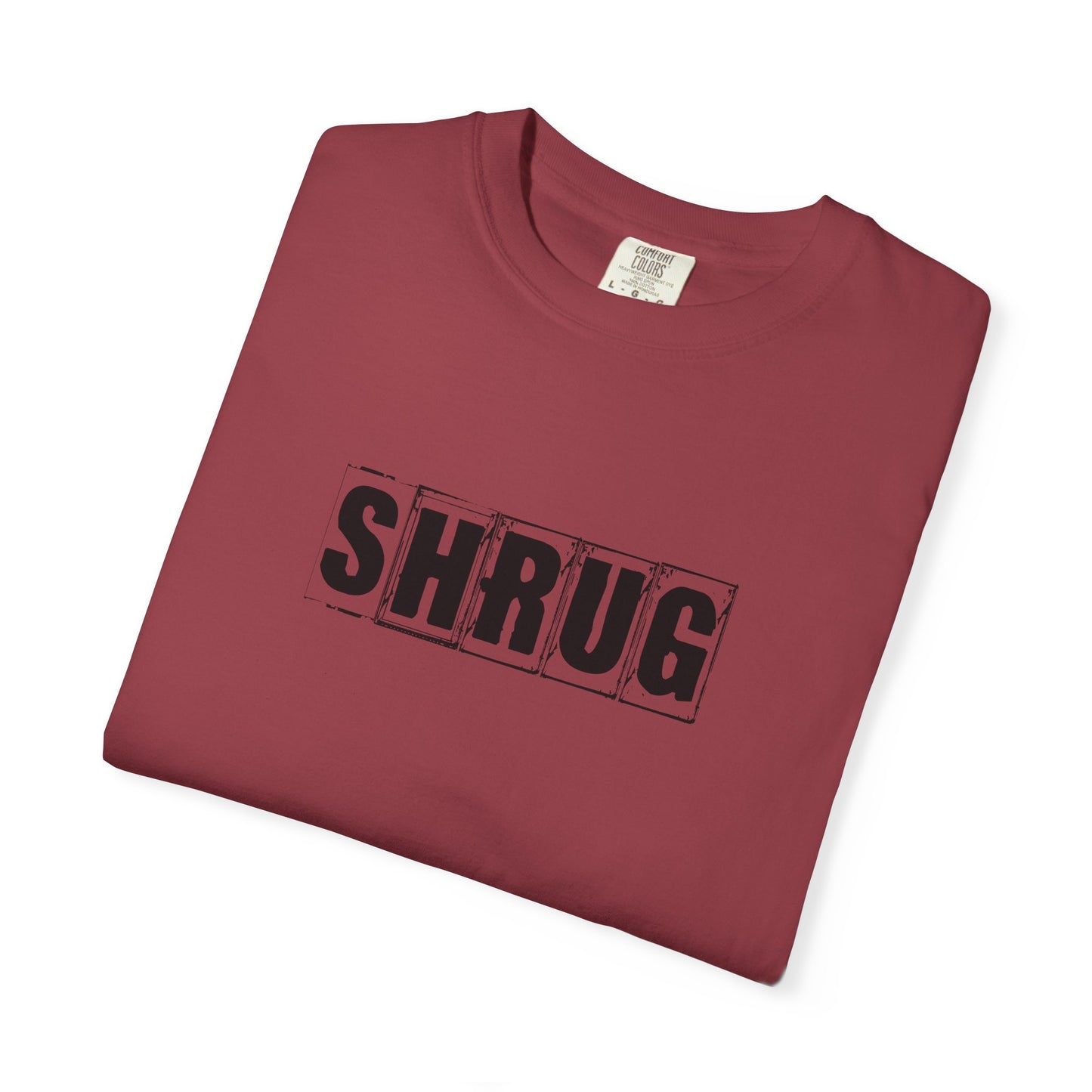 D1)  SHRUG Black Print  T-Shirt