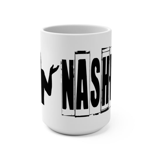 D3) White "I SHRUG NASHVILLE" Mug 15oz