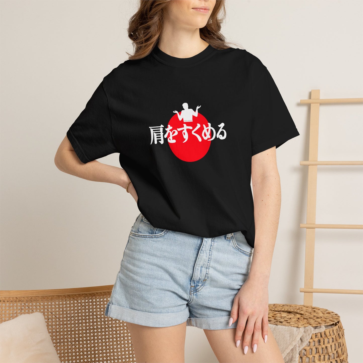 B8) Japanese Sunset Shrug - Shrug Graphic T-Shirt