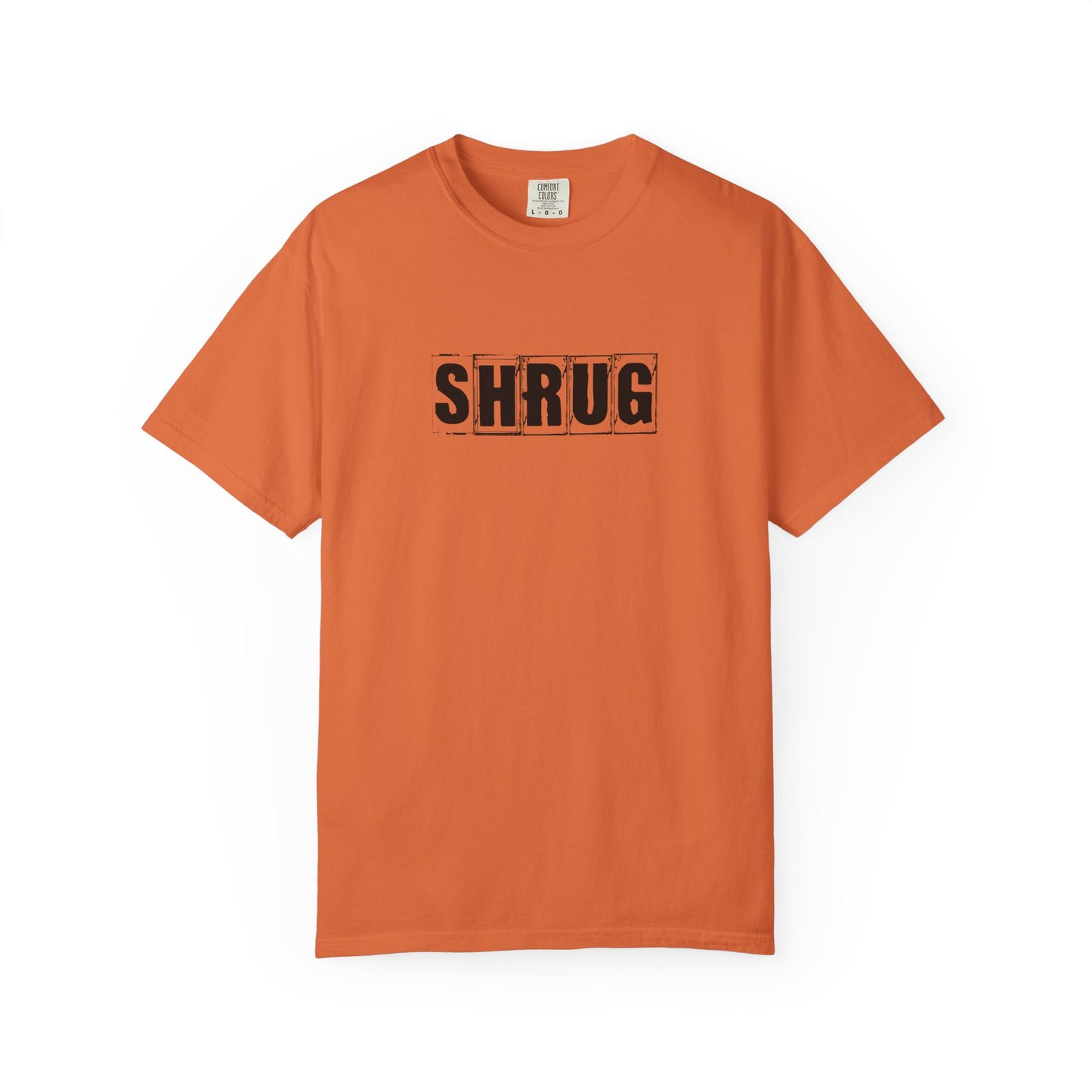 D1)  SHRUG Black Print  T-Shirt
