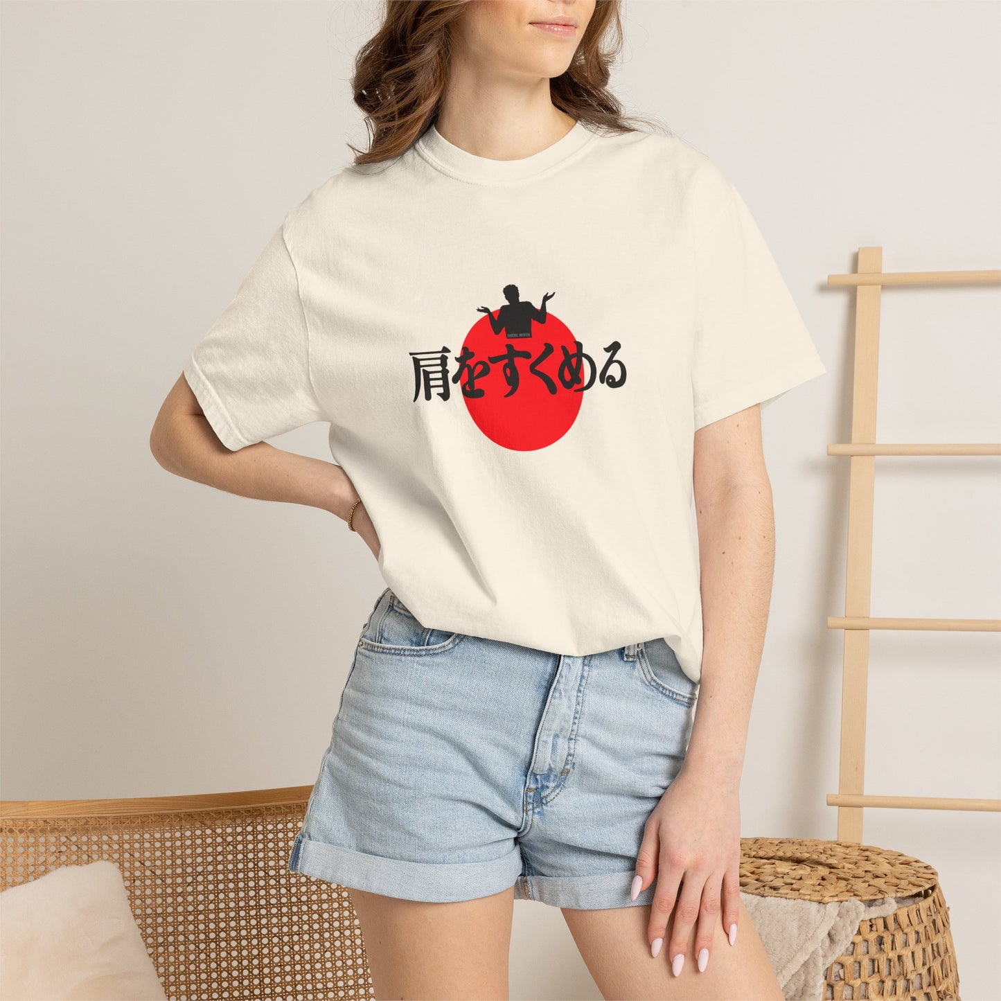 B7) Japanese Sunset Shrug T-Shirt