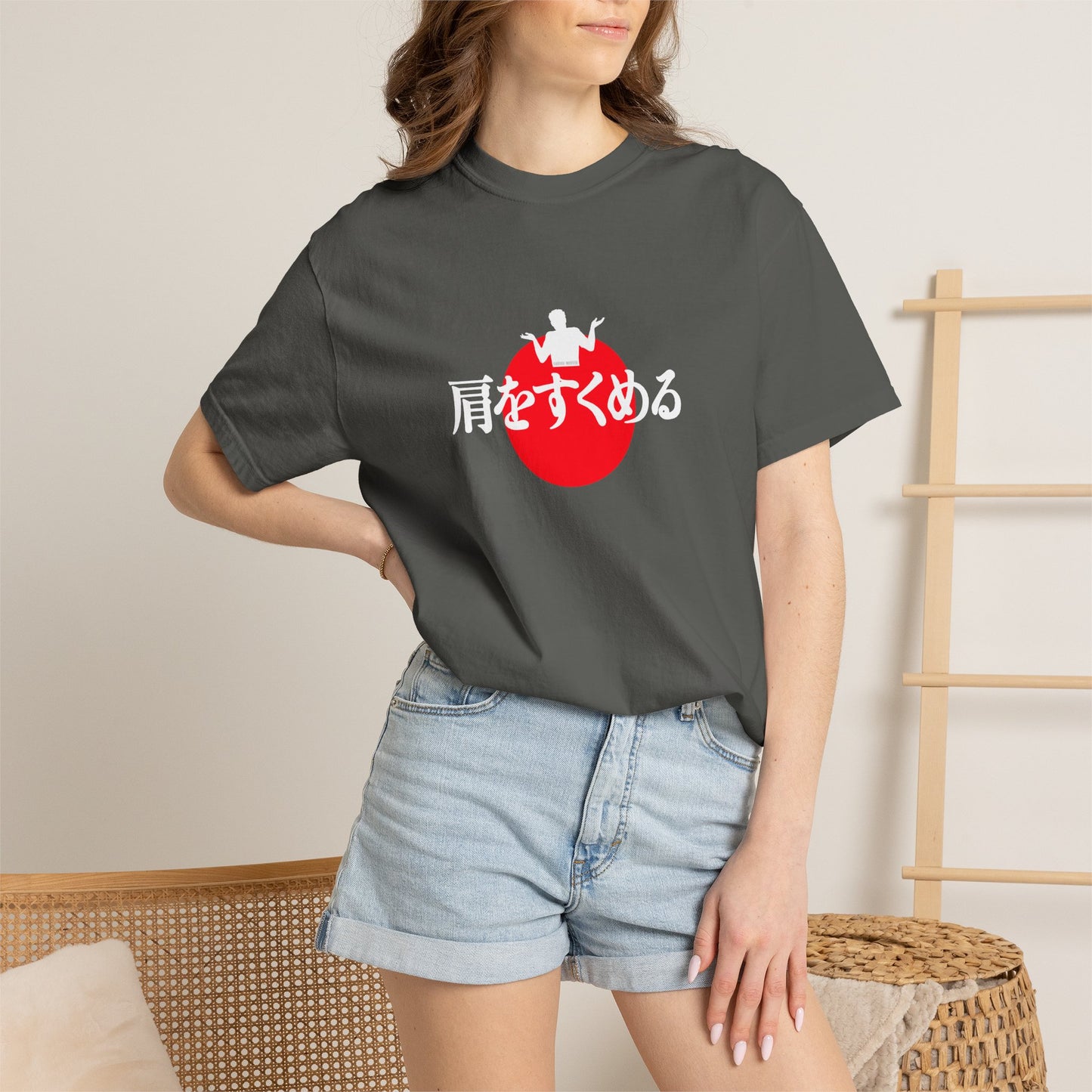 B8) Japanese Sunset Shrug - Shrug Graphic T-Shirt