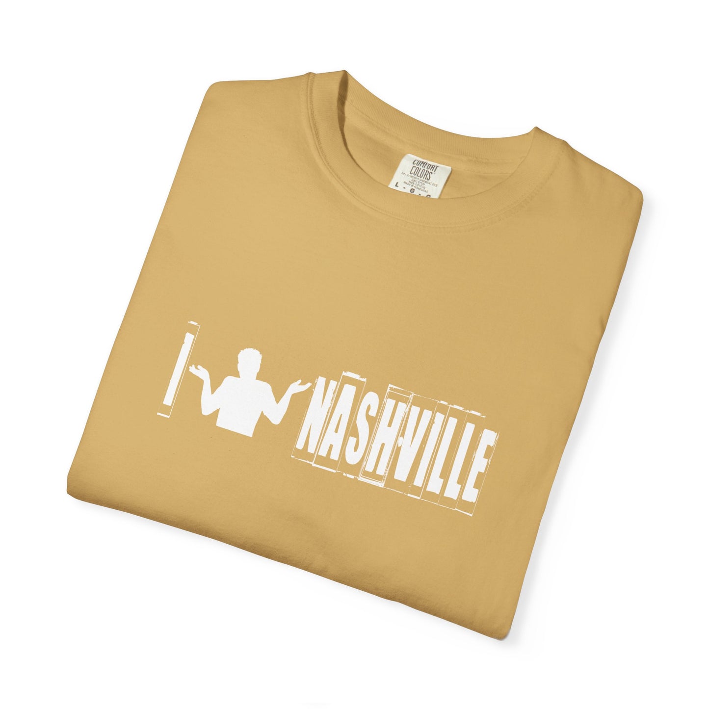 B6)  I Shrug Nashville - Unisex Garment-Dyed T-Shirt