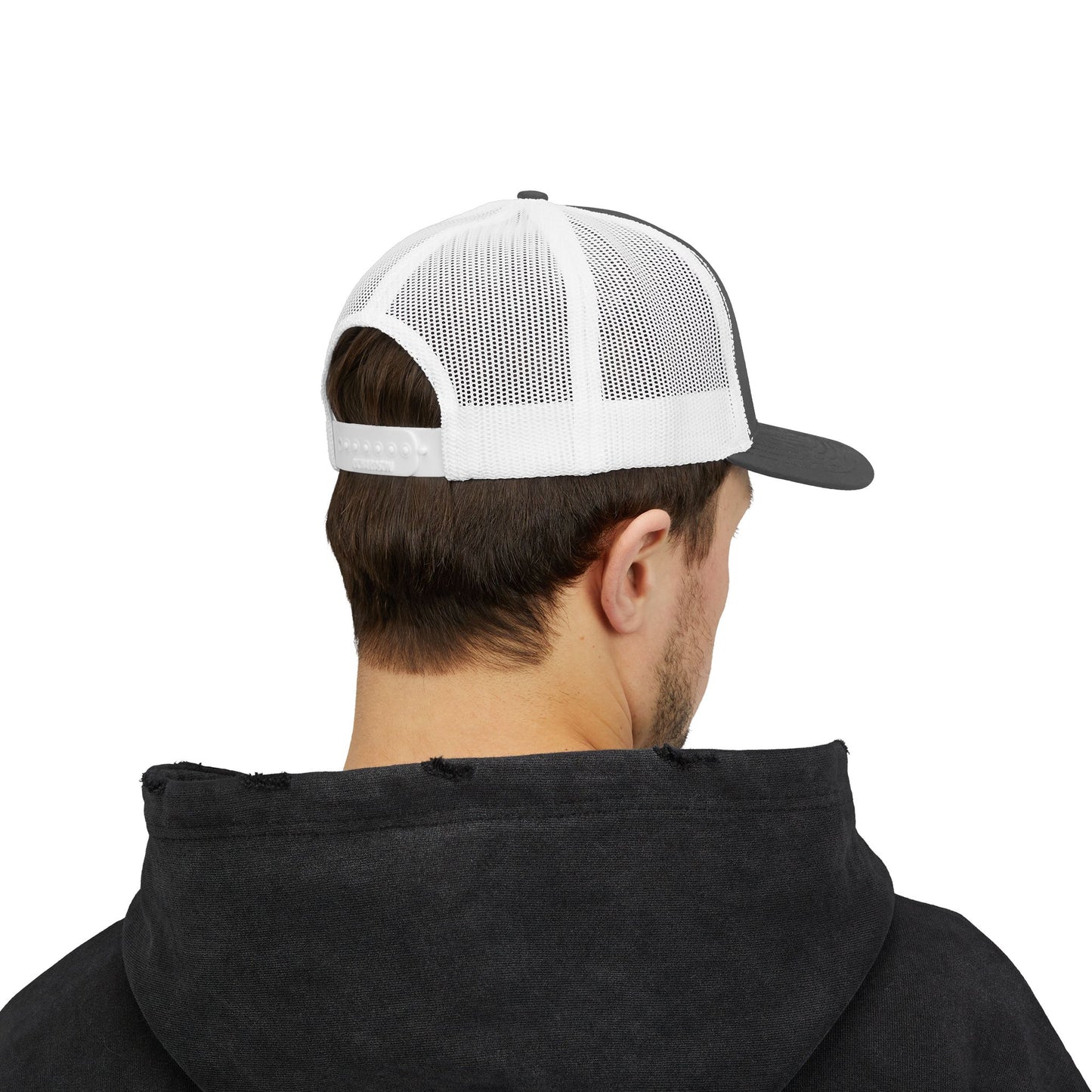 B5) Shrug. Trucker Hat – Casual Snapback Mesh Cap
