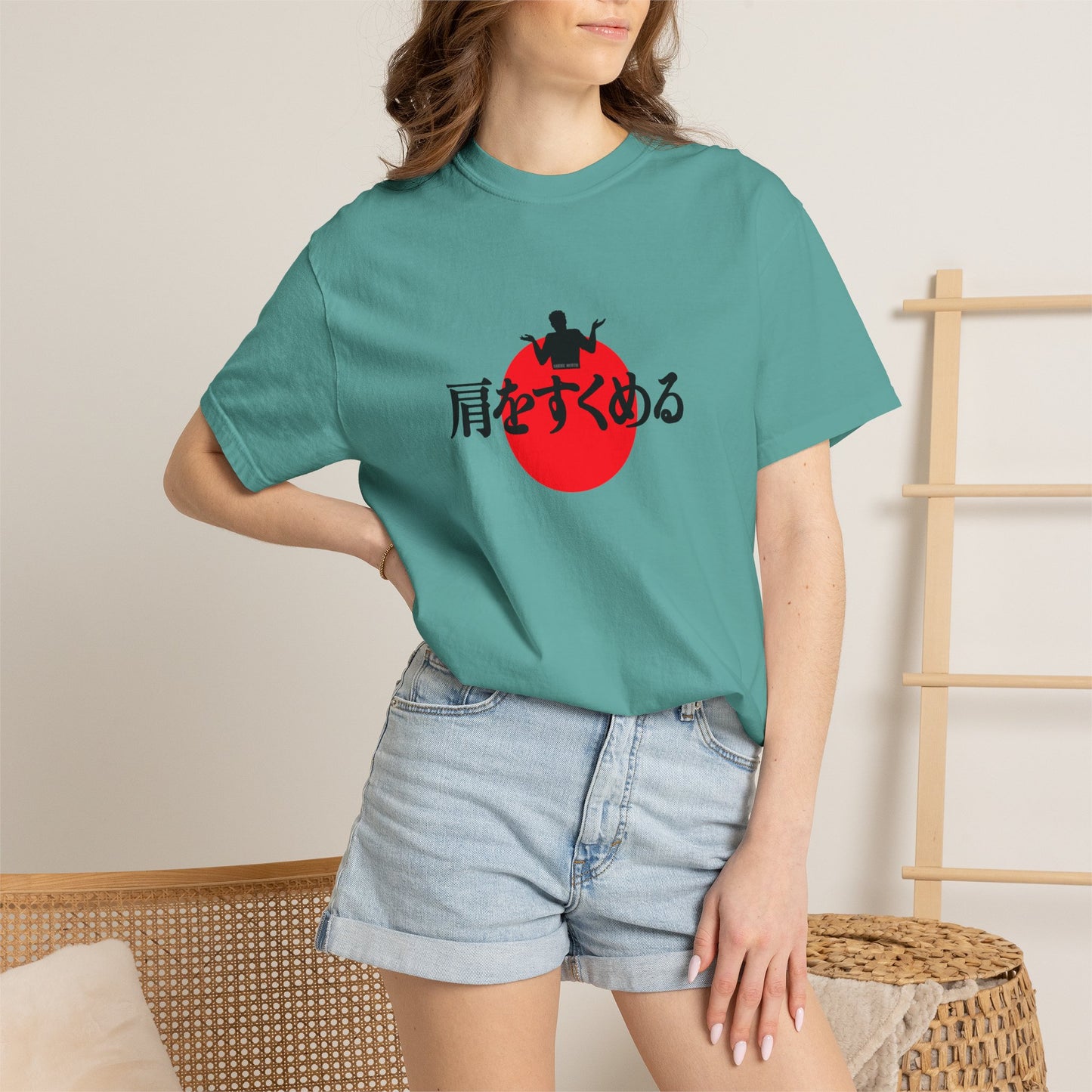 B7) Japanese Sunset Shrug T-Shirt