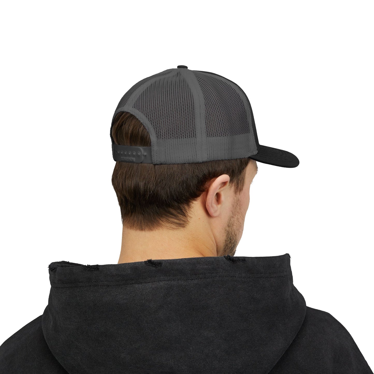 B5) Shrug. Trucker Hat – Casual Snapback Mesh Cap