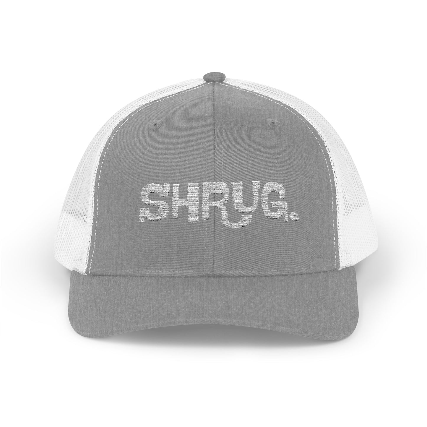 B5) Shrug. Trucker Hat – Casual Snapback Mesh Cap
