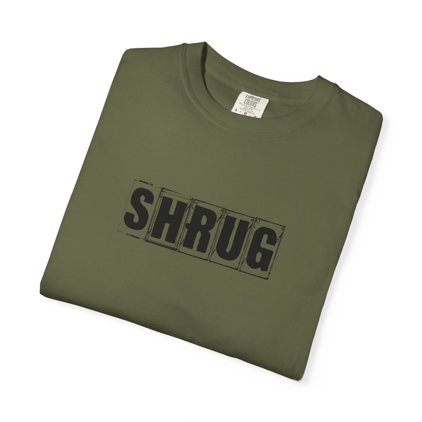 D1)  SHRUG Black Print  T-Shirt