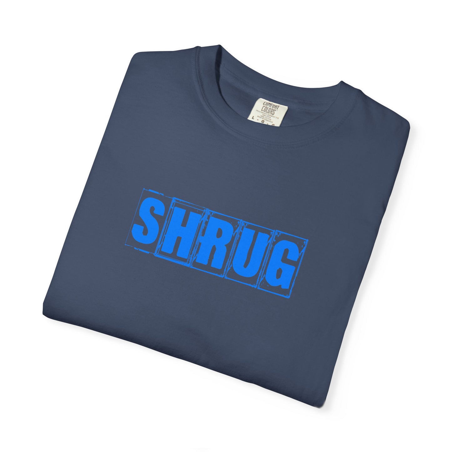 C8) SHRUG Blue Print  T-Shirt