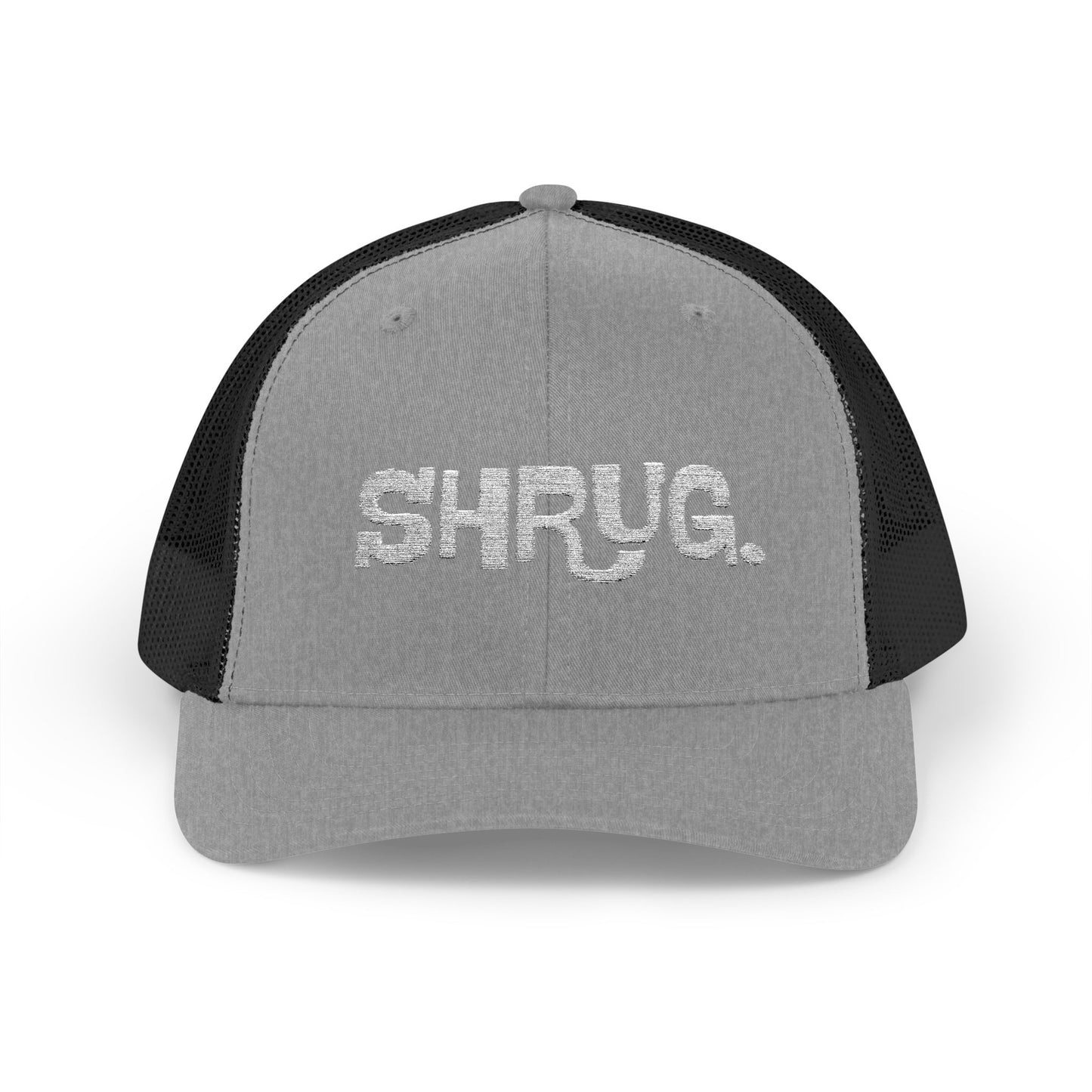 B5) Shrug. Trucker Hat – Casual Snapback Mesh Cap