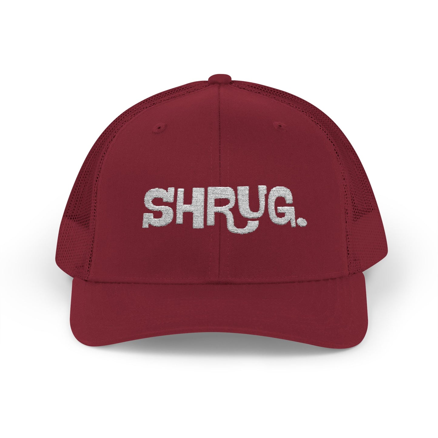 B5) Shrug. Trucker Hat – Casual Snapback Mesh Cap