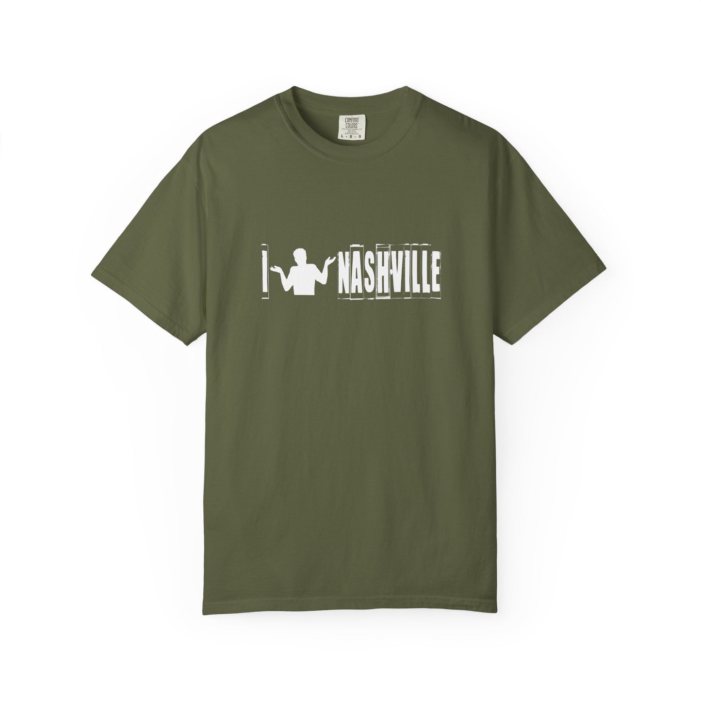 B6)  I Shrug Nashville - Unisex Garment-Dyed T-Shirt