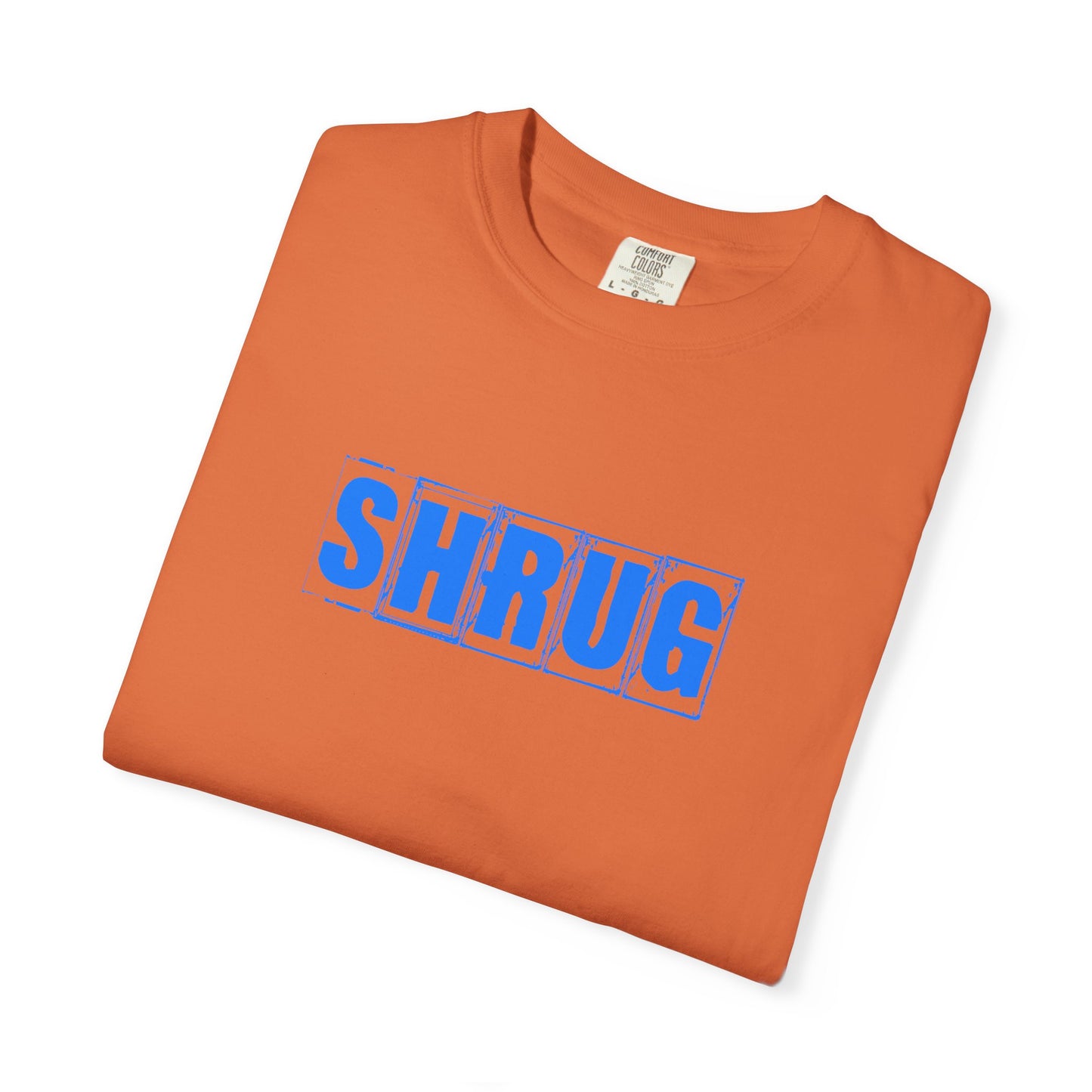 C8) SHRUG Blue Print  T-Shirt