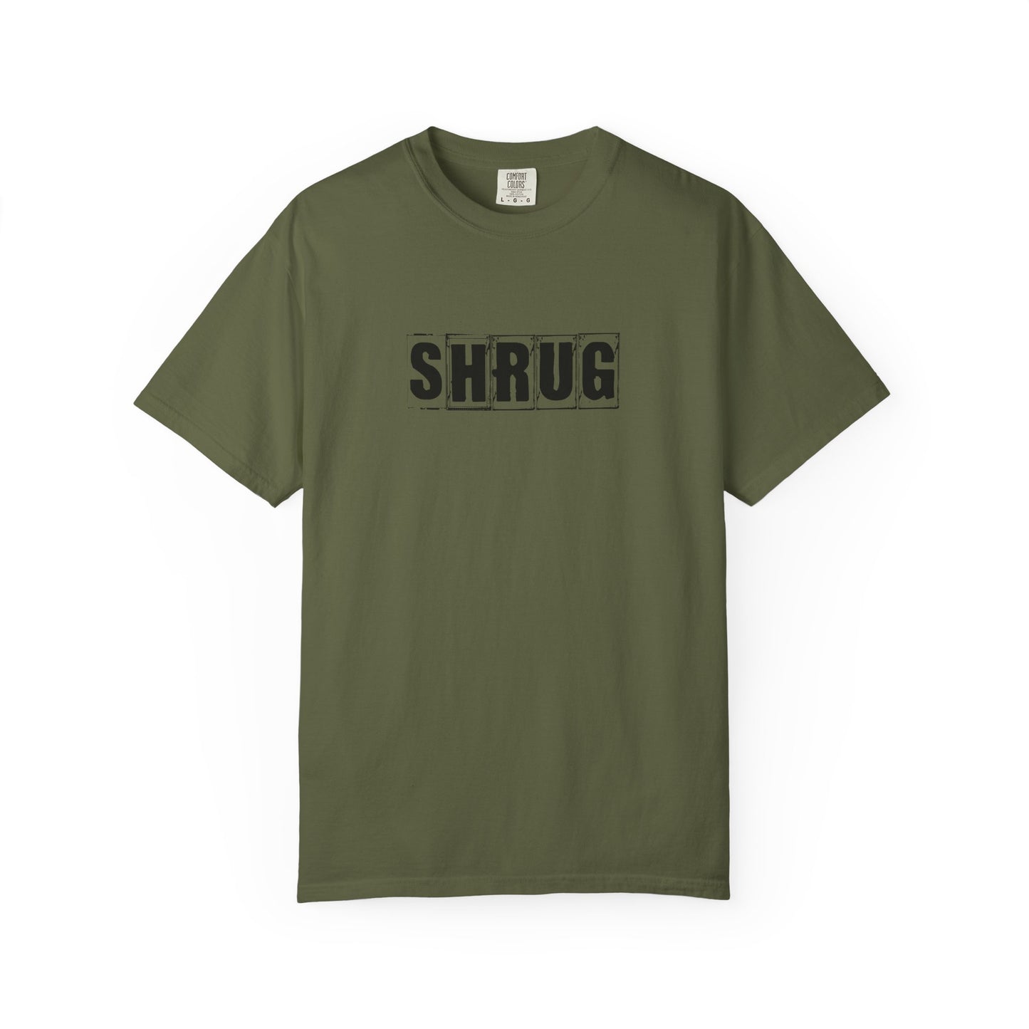 D1)  SHRUG Black Print  T-Shirt