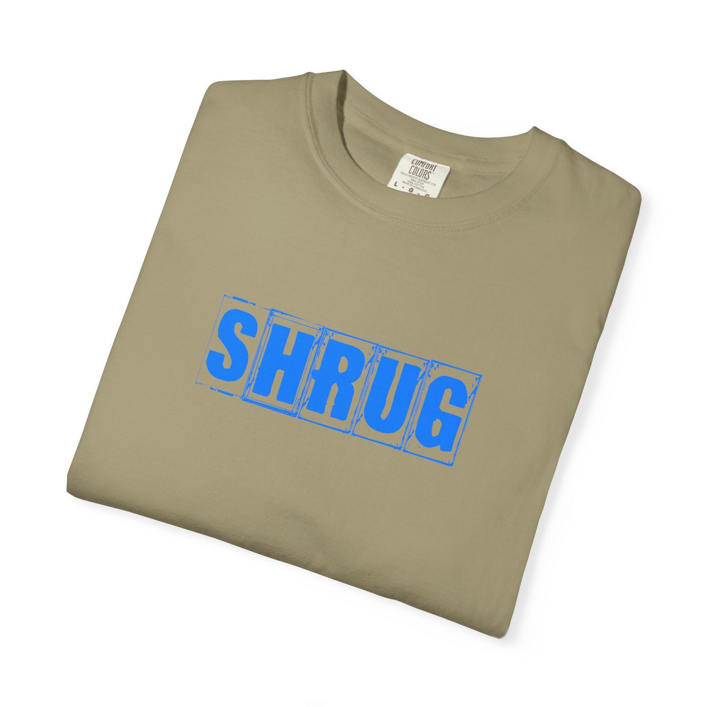 C8) SHRUG Blue Print  T-Shirt