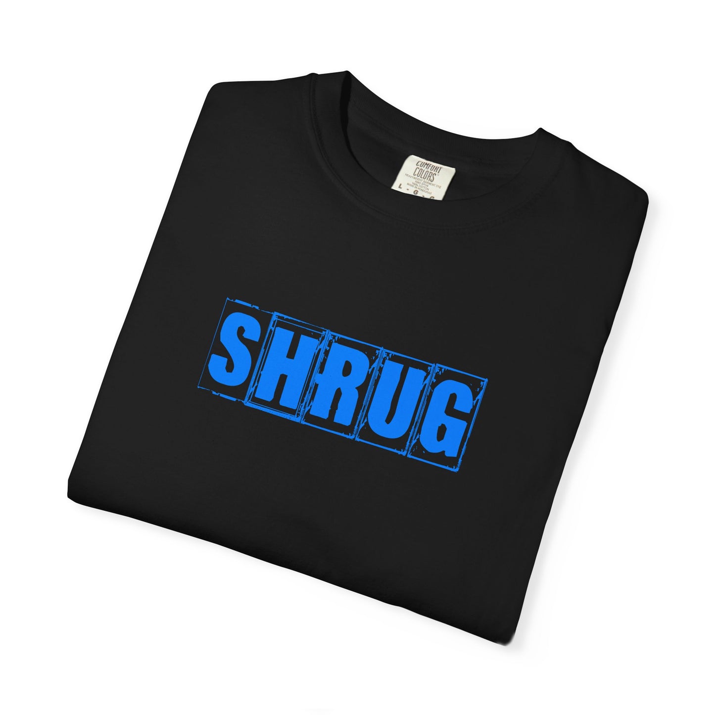 C8) SHRUG Blue Print  T-Shirt