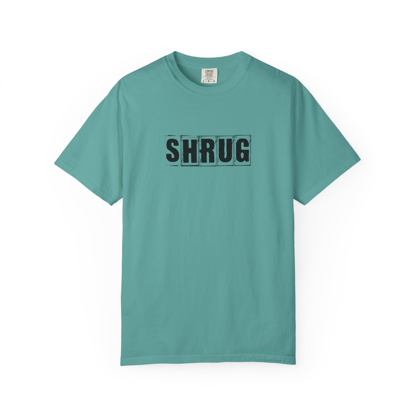 D1)  SHRUG Black Print  T-Shirt