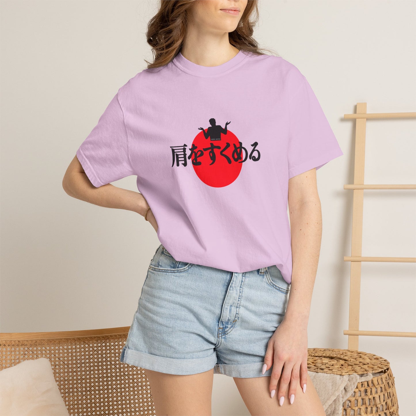 B7) Japanese Sunset Shrug T-Shirt