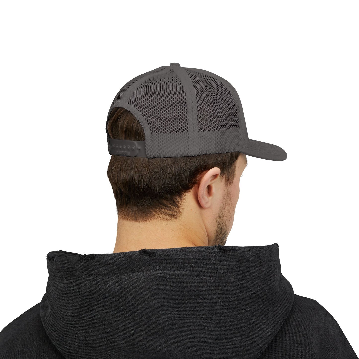 B5) Shrug. Trucker Hat – Casual Snapback Mesh Cap