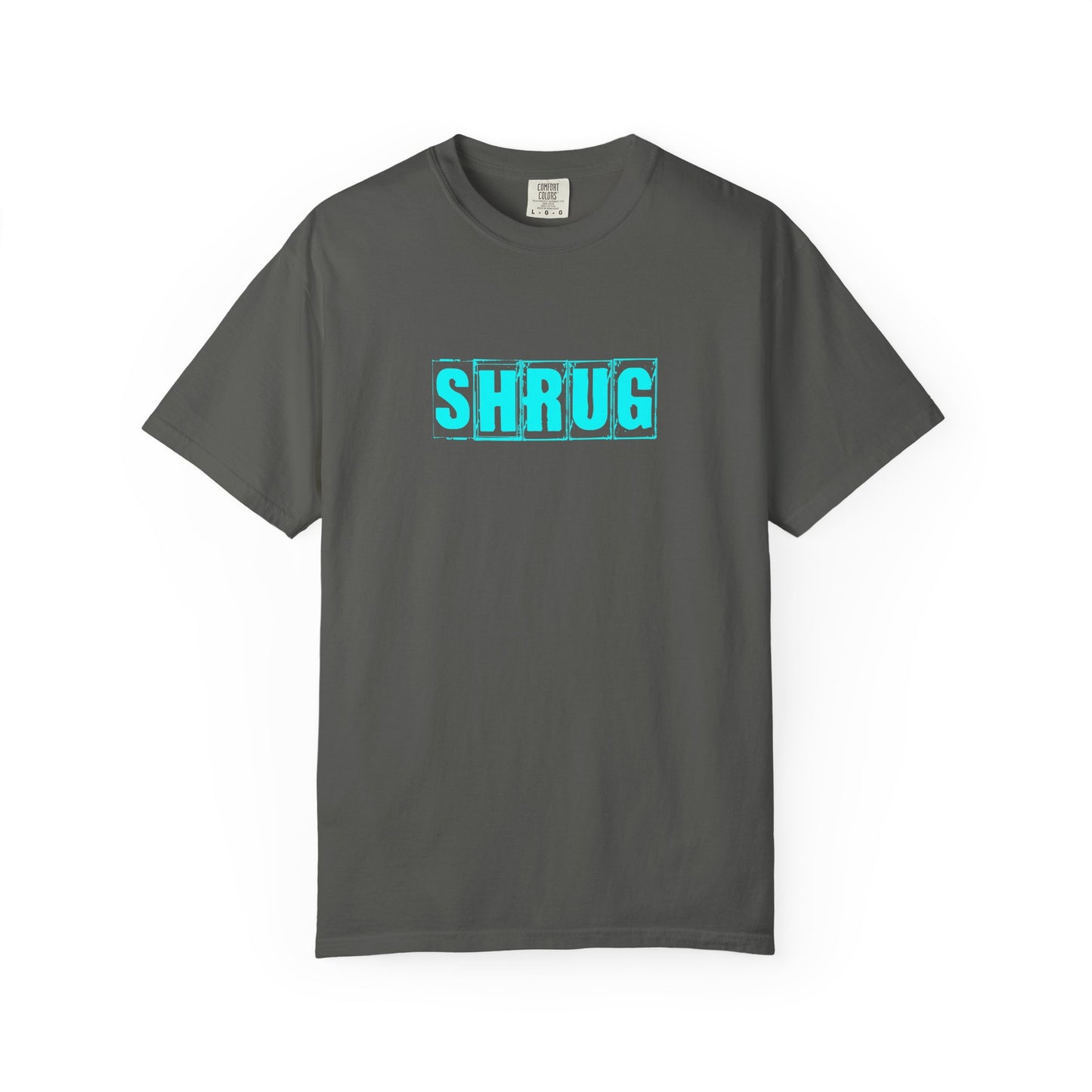 D2)  SHRUG Aqua Print T-Shirt