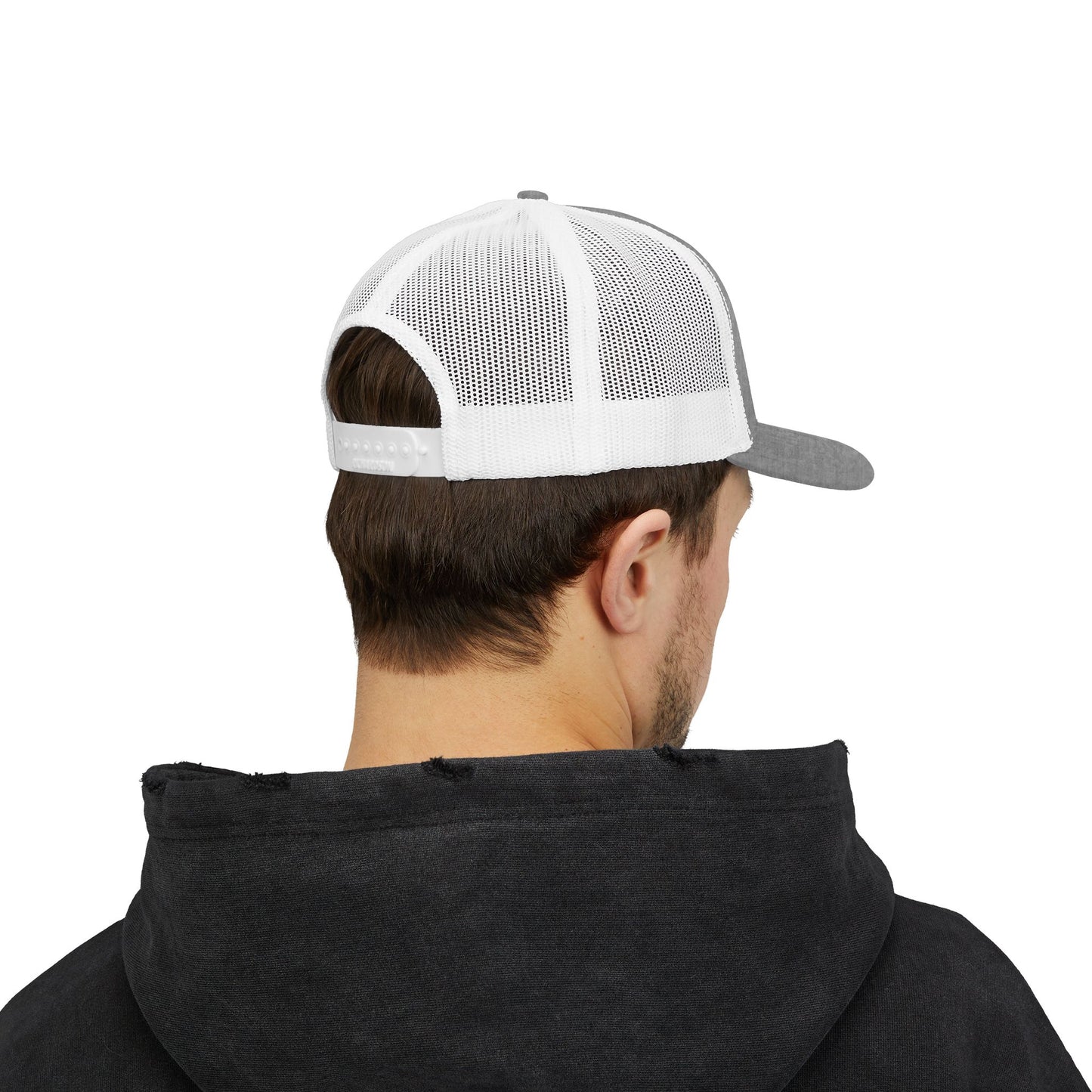 B5) Shrug. Trucker Hat – Casual Snapback Mesh Cap