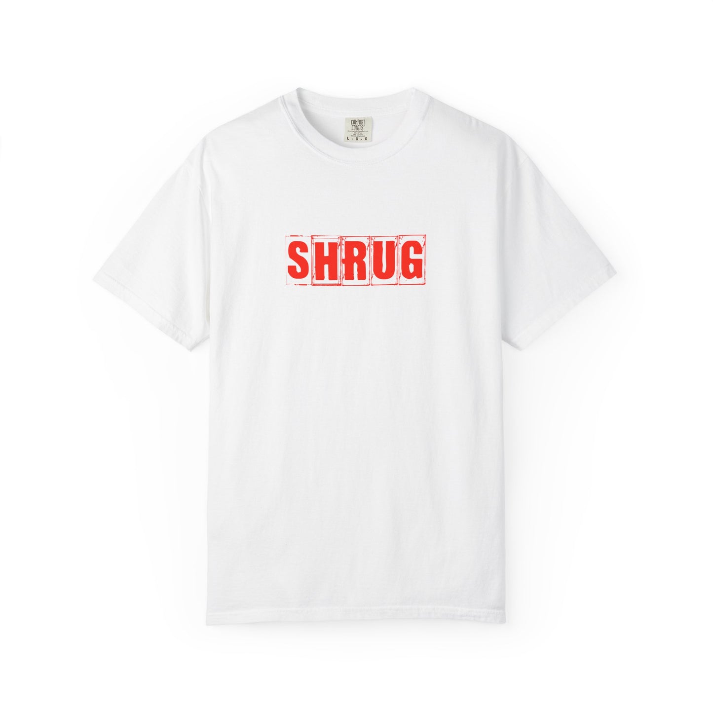 C4)  SHRUG Red Print  T-Shirt