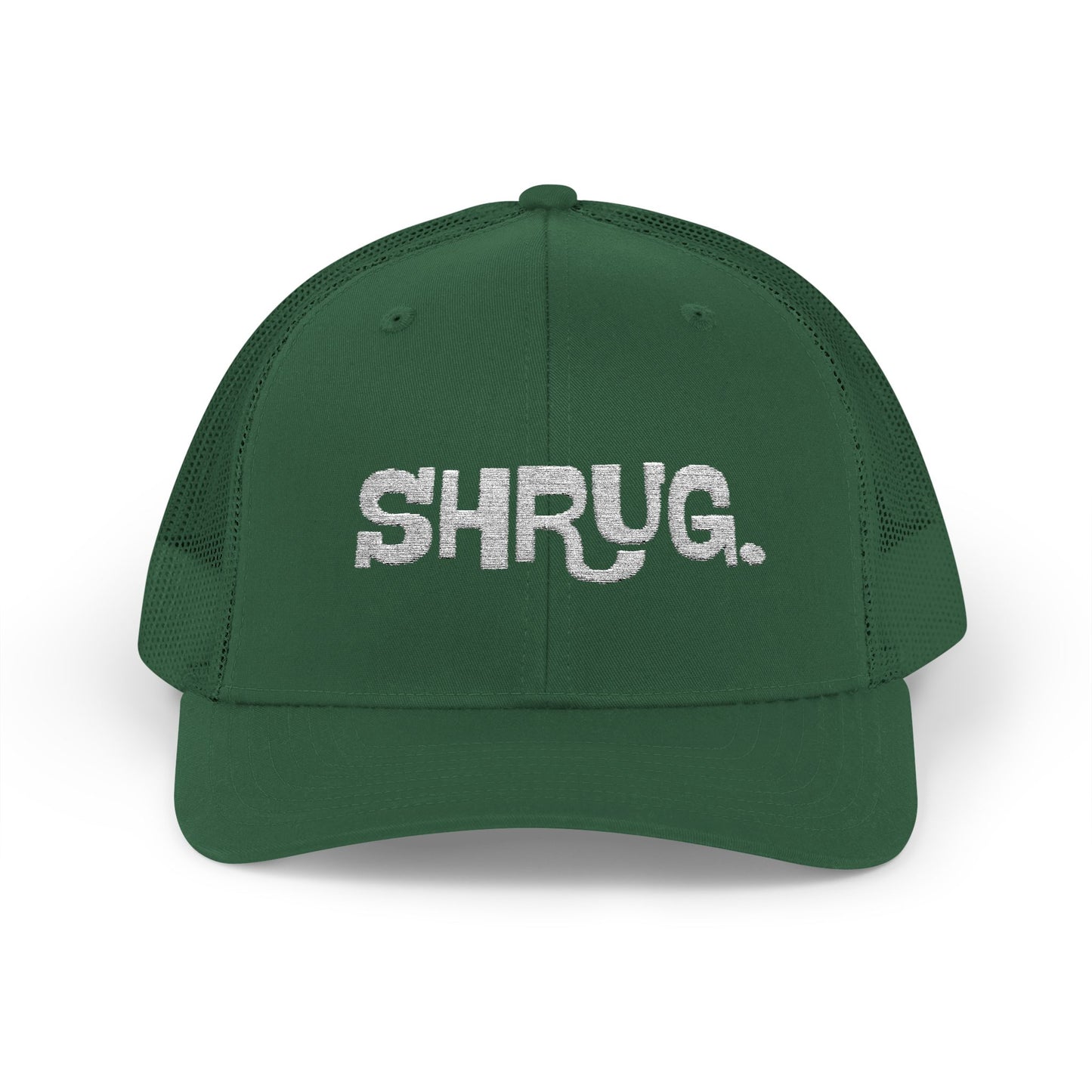 B5) Shrug. Trucker Hat – Casual Snapback Mesh Cap