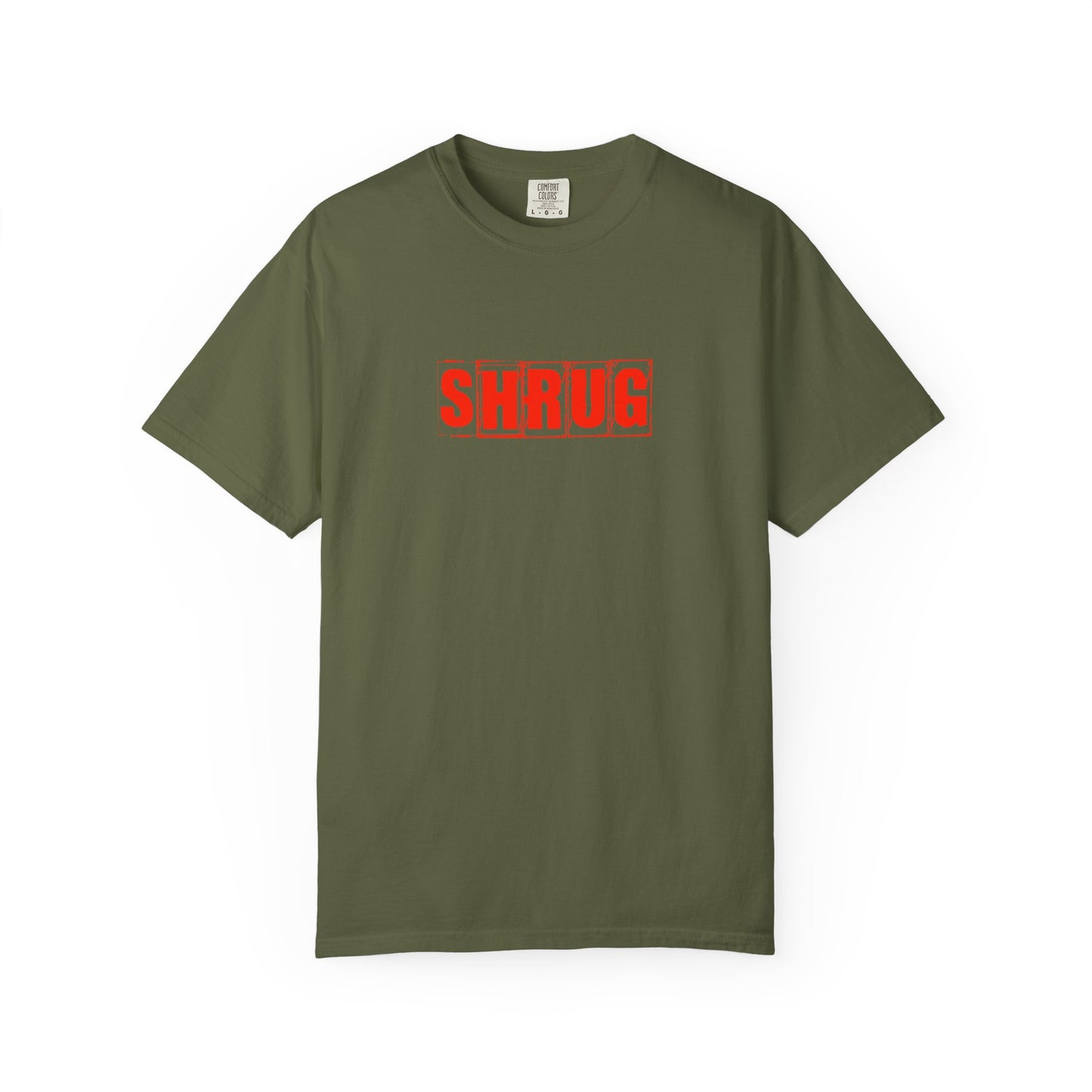 C4)  SHRUG Red Print  T-Shirt
