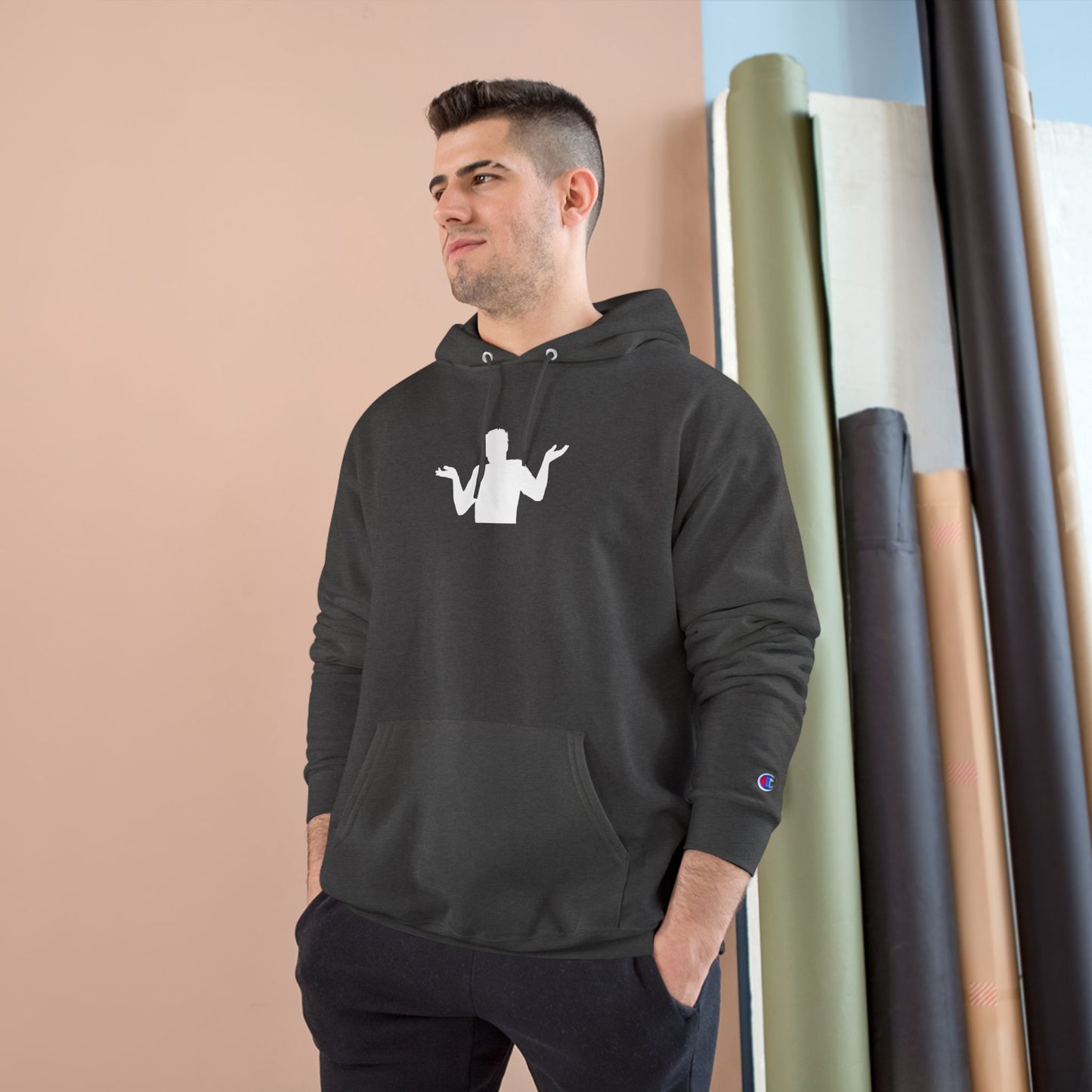 B3) Shrug Sound Studio - Casual Champion Pullover Hoodie