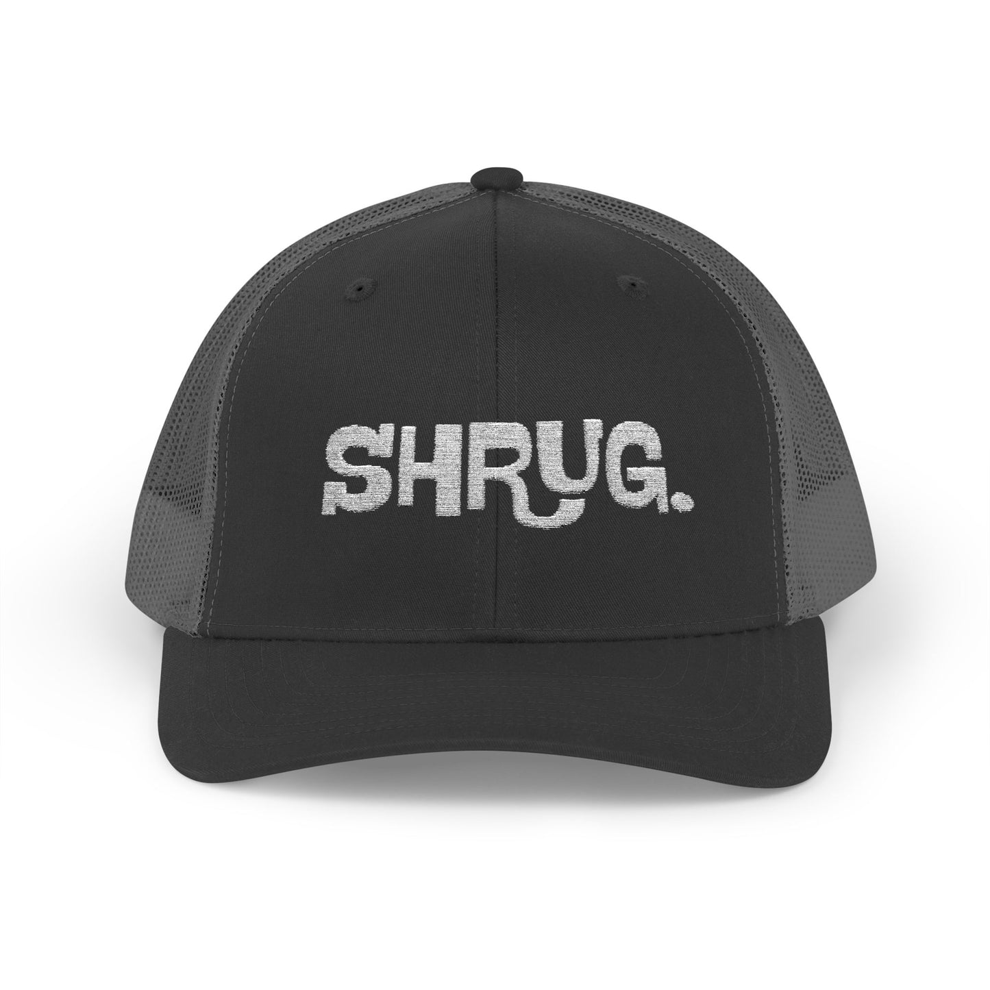 B5) Shrug. Trucker Hat – Casual Snapback Mesh Cap