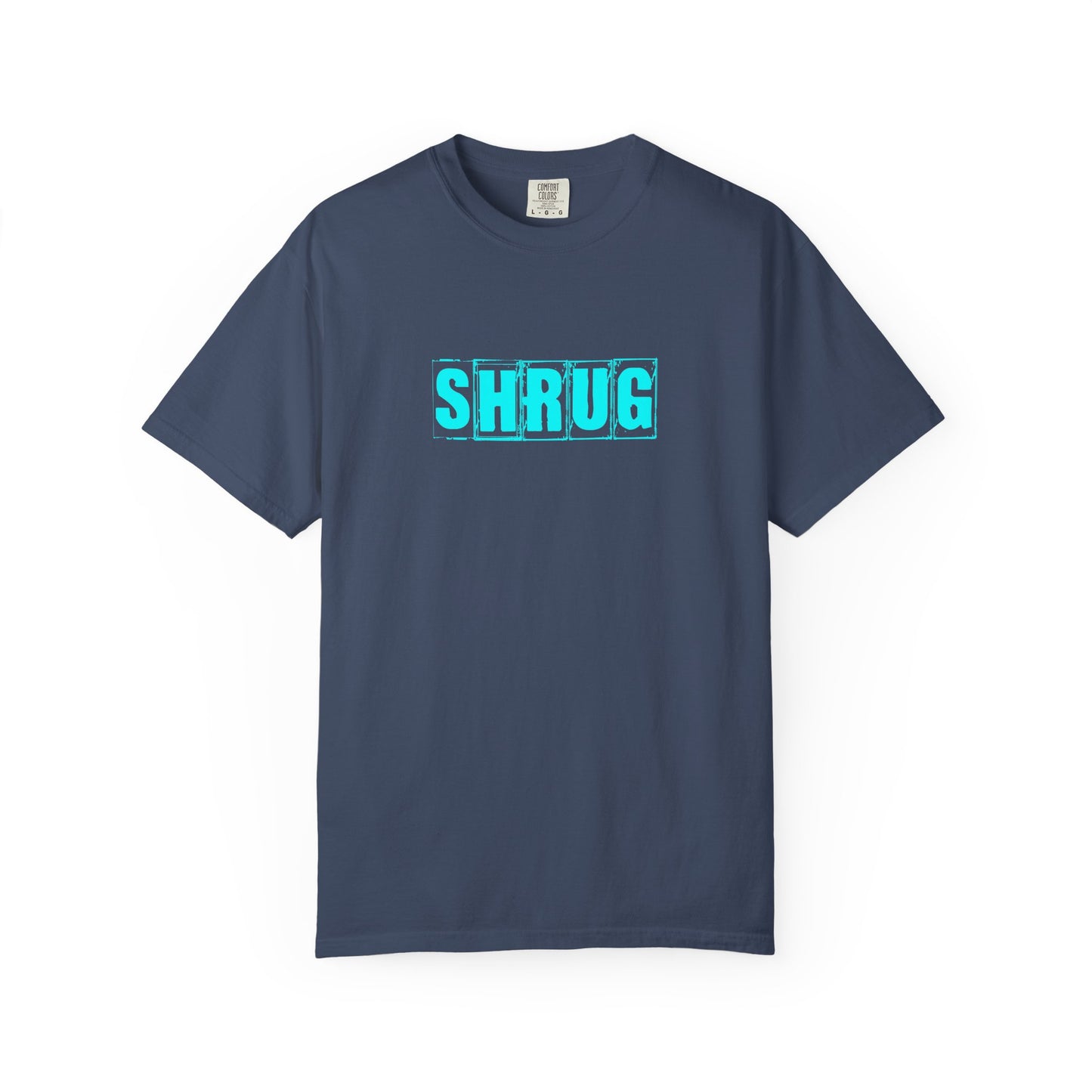 D2)  SHRUG Aqua Print T-Shirt