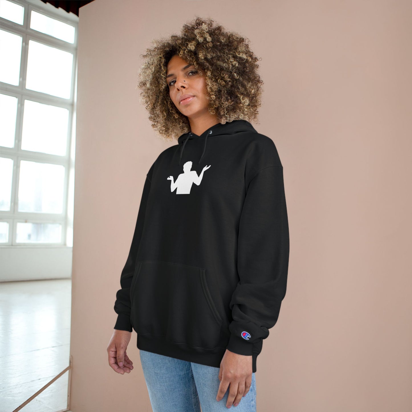 B3) Shrug Sound Studio - Casual Champion Pullover Hoodie