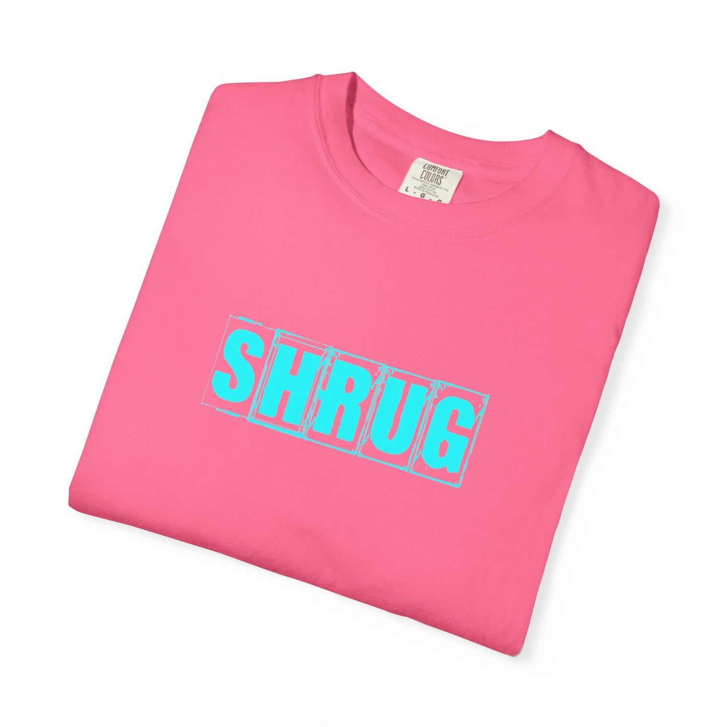 D2)  SHRUG Aqua Print T-Shirt