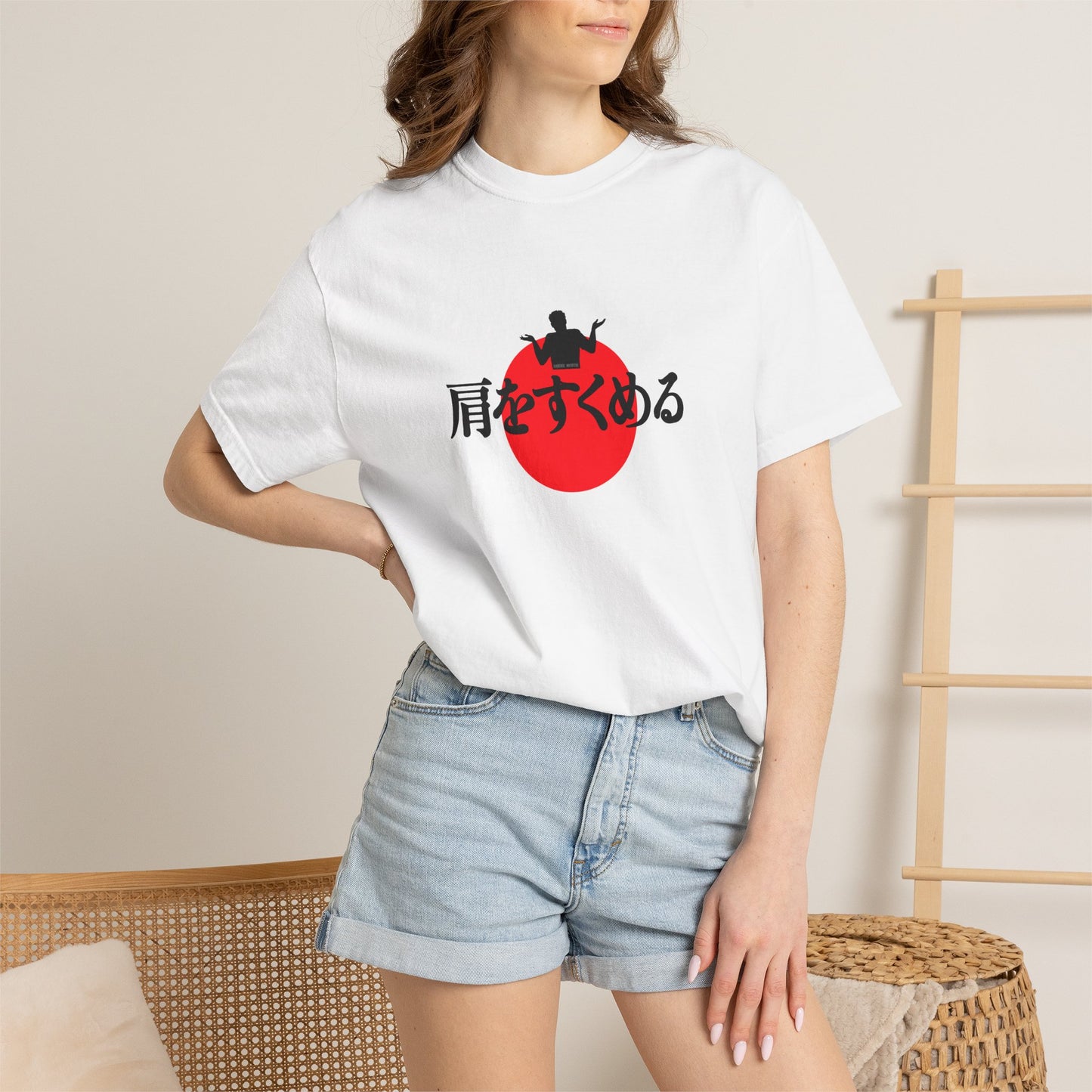B7) Japanese Sunset Shrug T-Shirt