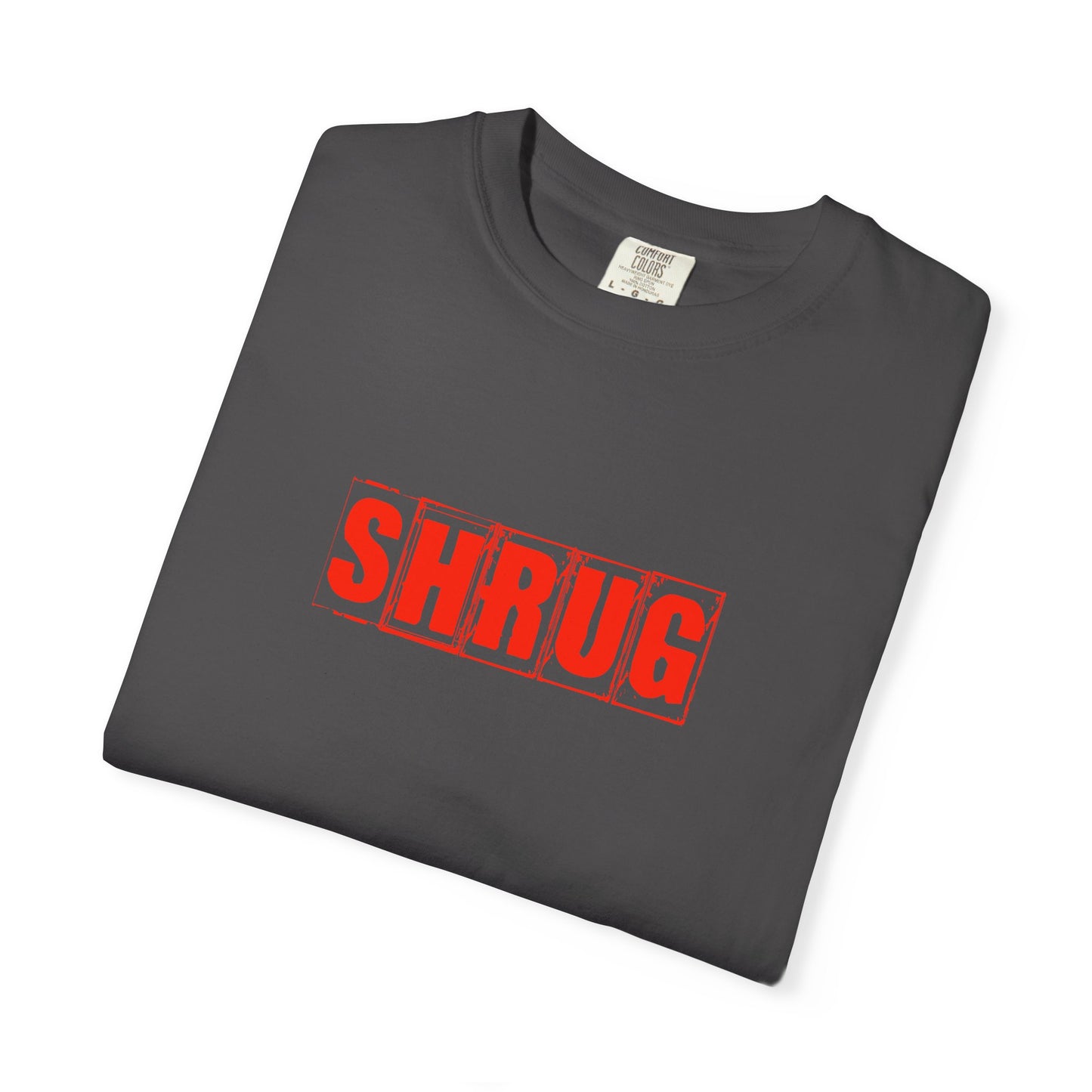C4)  SHRUG Red Print  T-Shirt