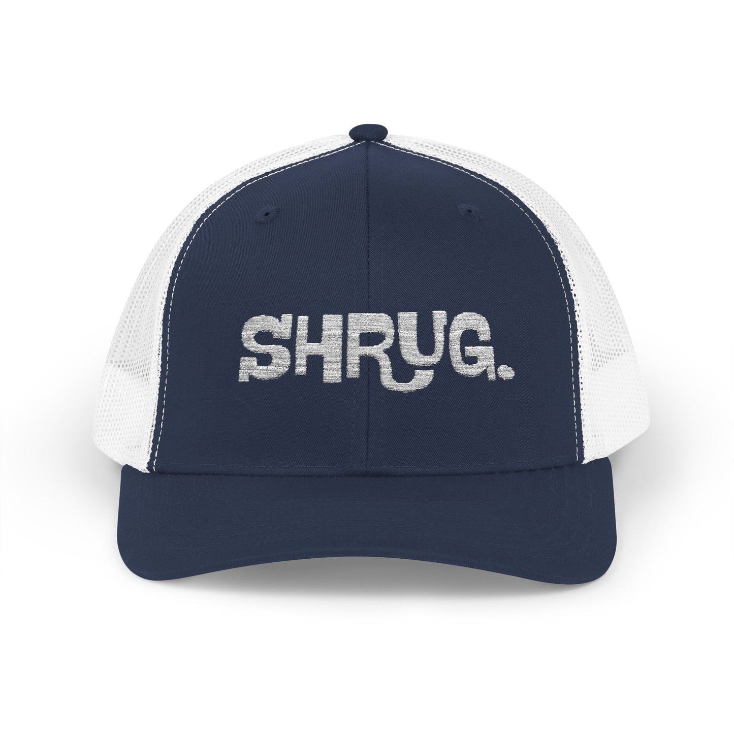 B5) Shrug. Trucker Hat – Casual Snapback Mesh Cap